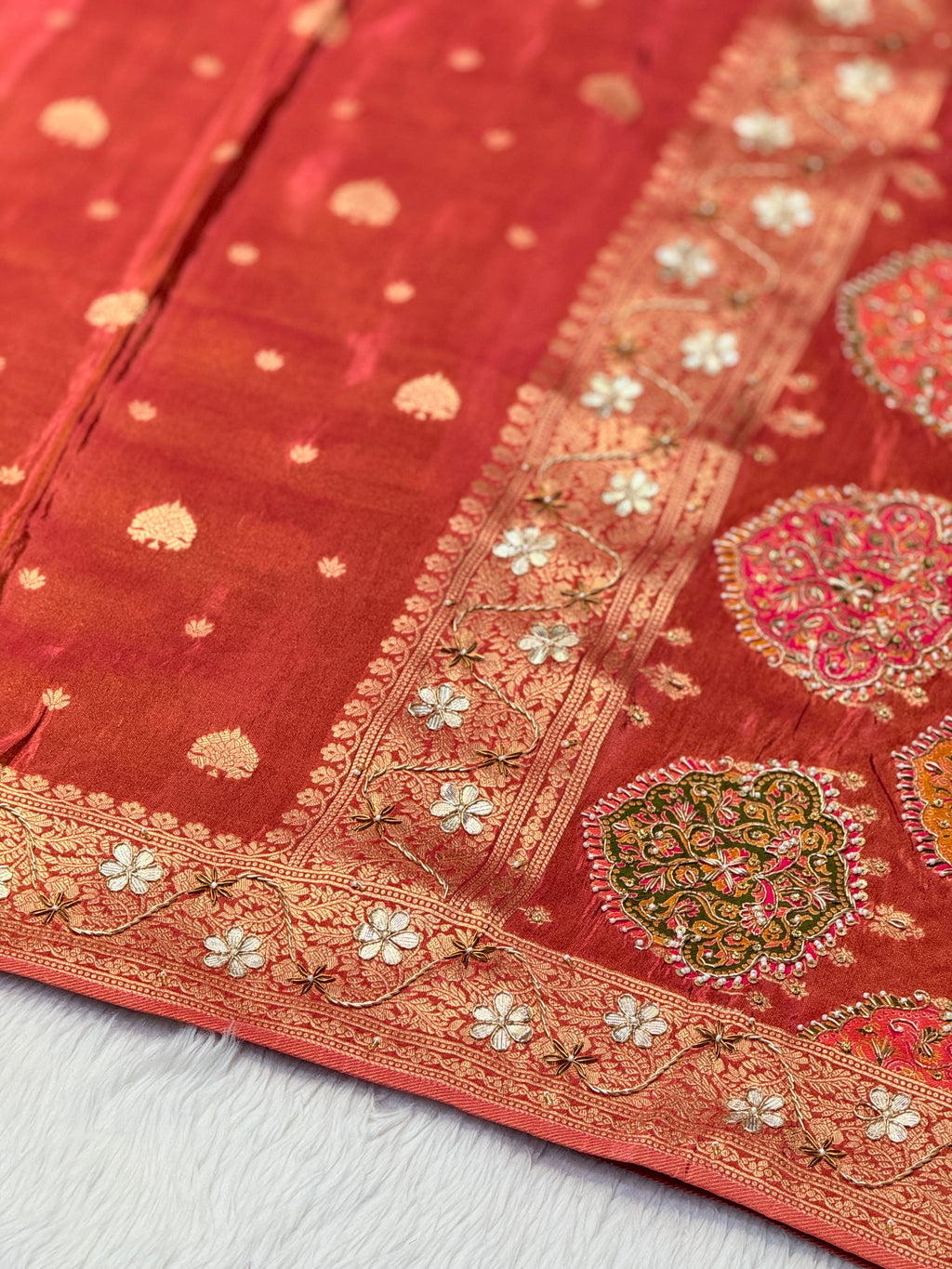 Soft Tissue Handwork Saree