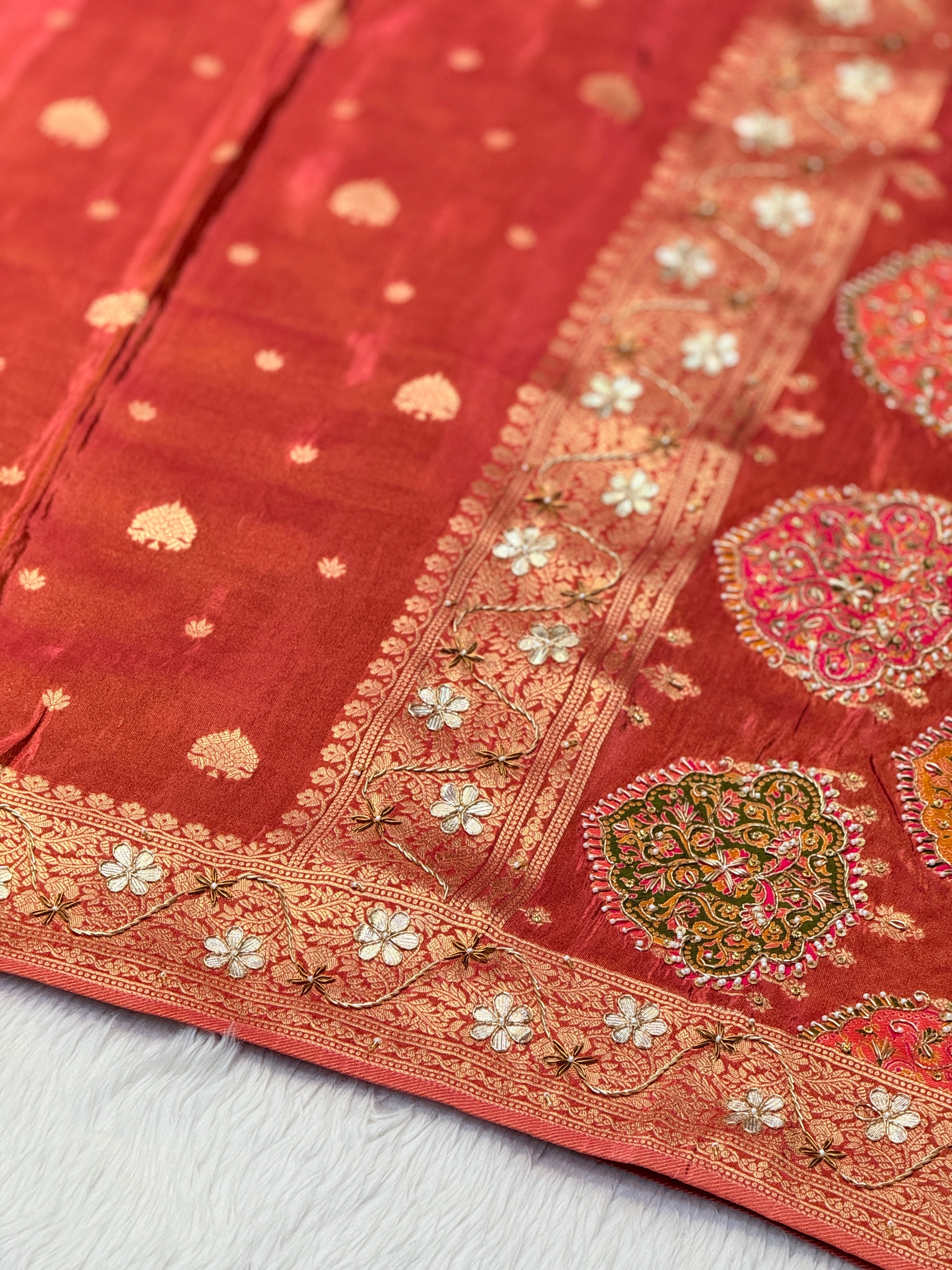 Soft Tissue Handwork Saree