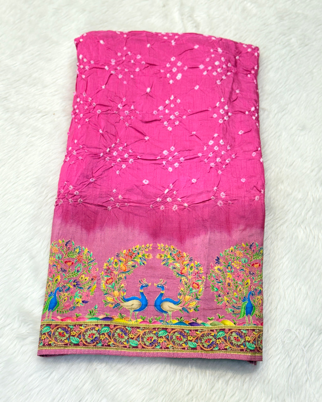 Pashmina - Bandhani Saree