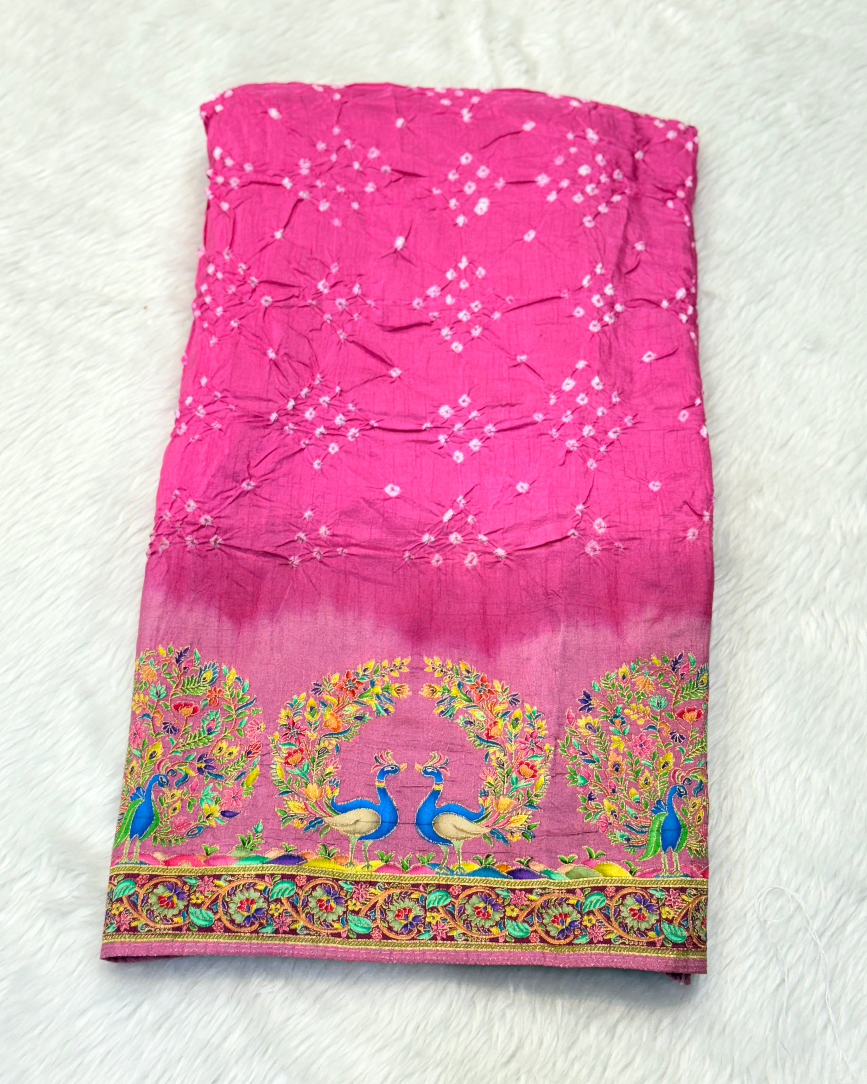Pashmina - Bandhani Saree