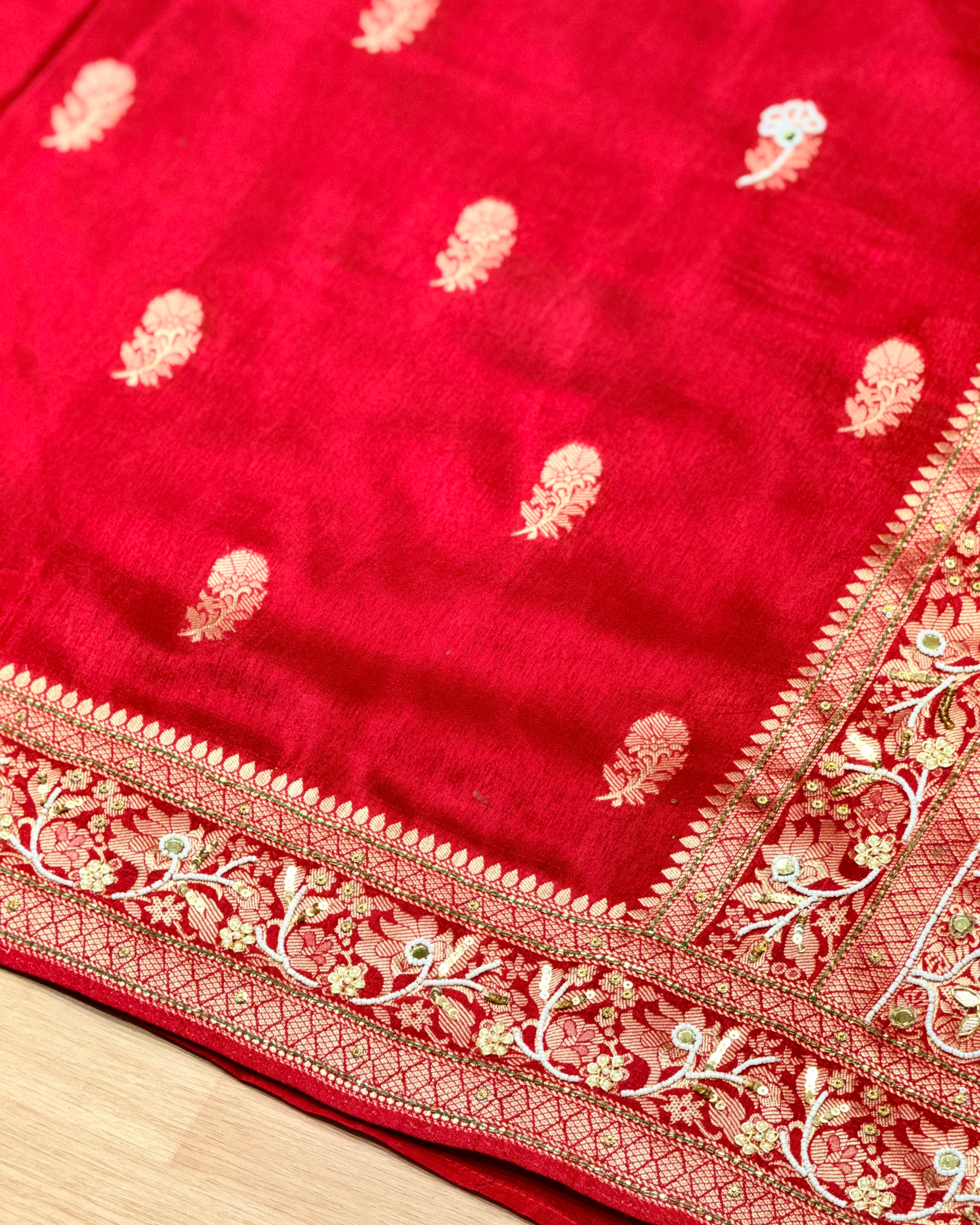 Silk Saree With Handwork