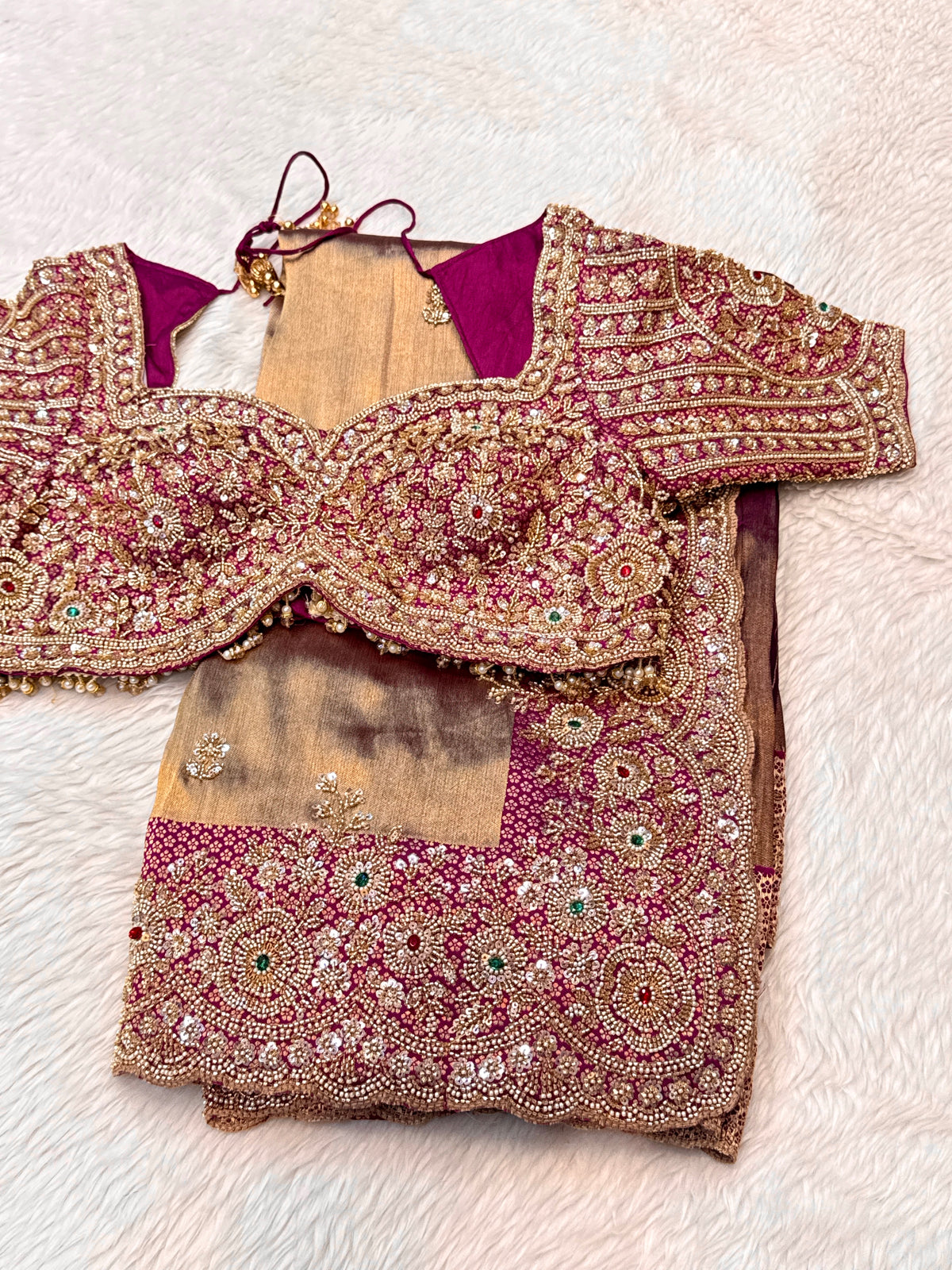 Tissue Silk Saree With Ready Blouse