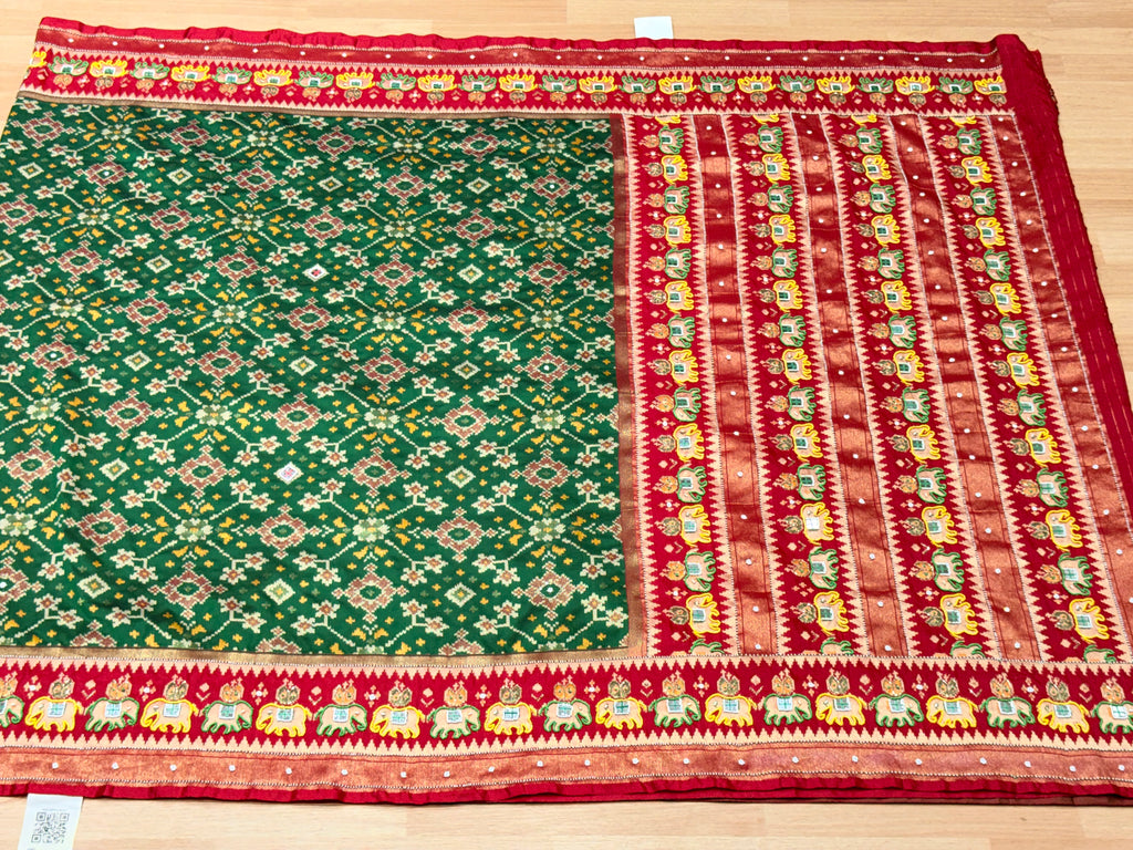 Patola Saree With Hand Embroidery