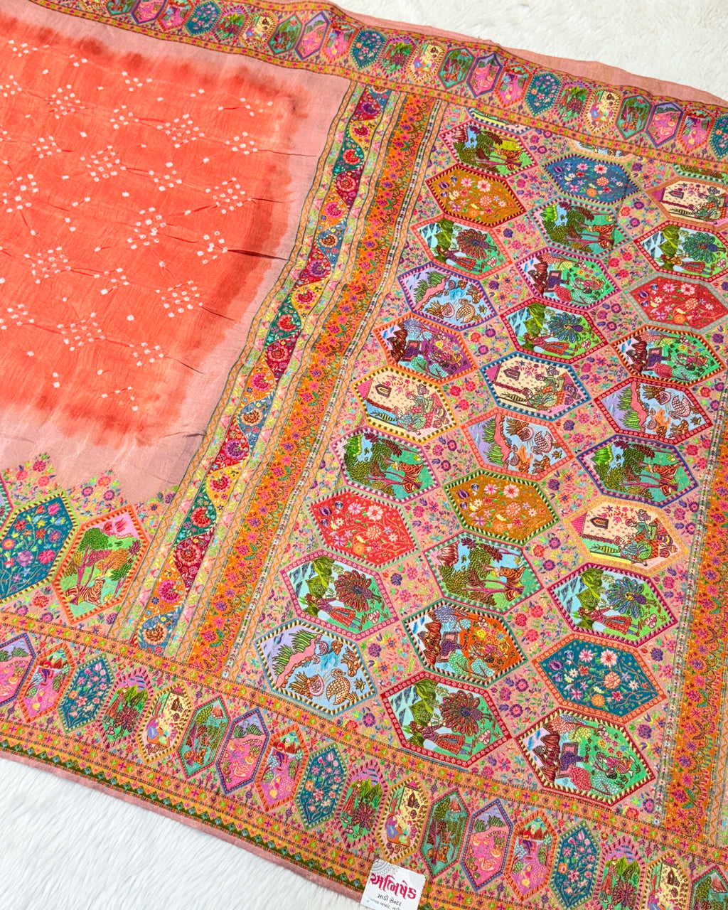 Pashmina - Bandhani Saree