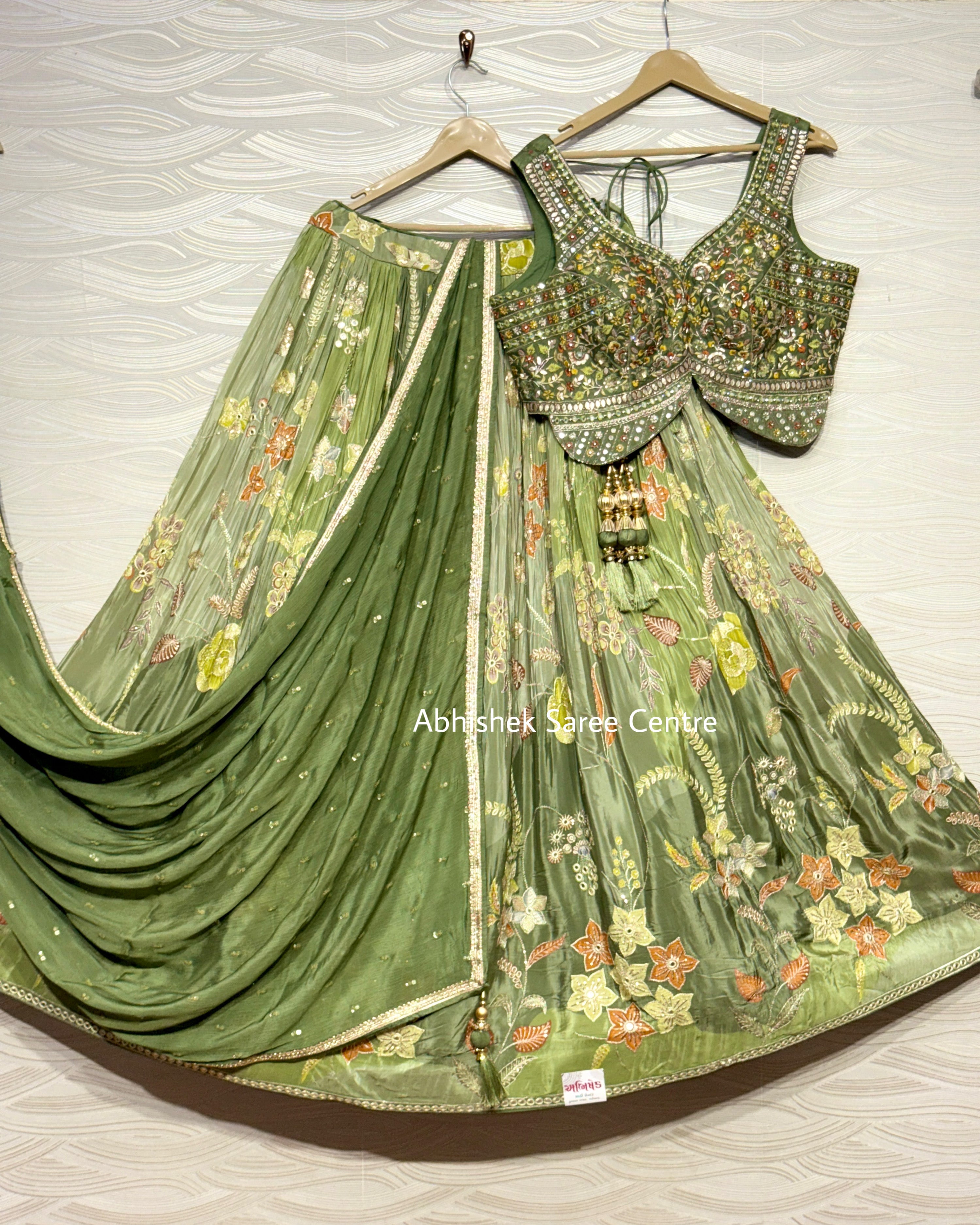 Floral Design Lehenga With Handwork Blouse