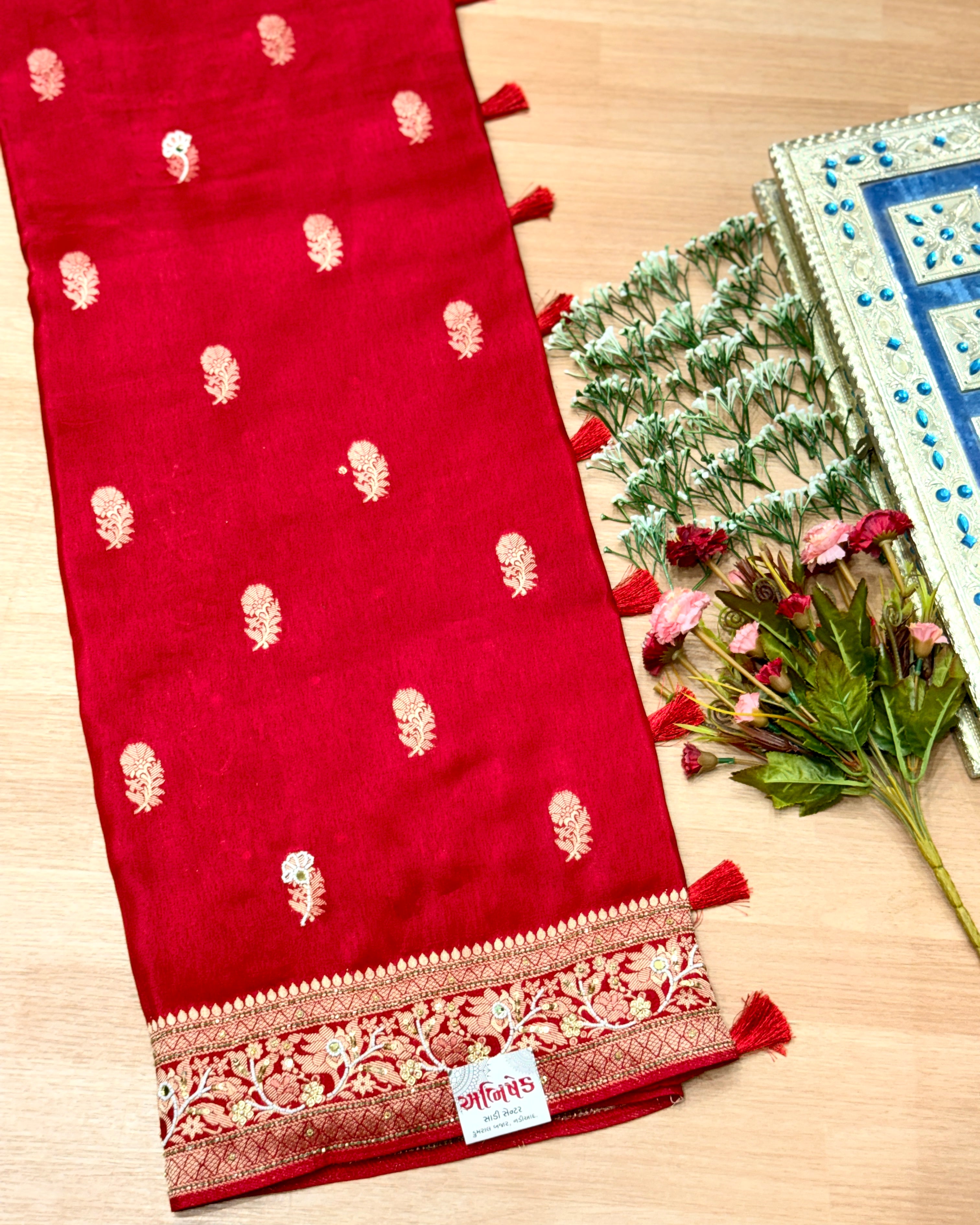 Silk Saree With Handwork