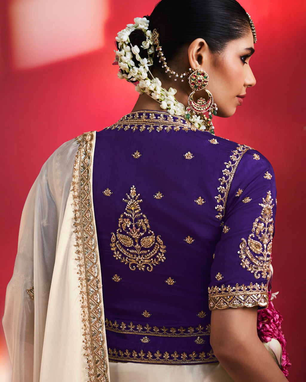 Soft Shimmer Silk Beads Work Partywear Saree