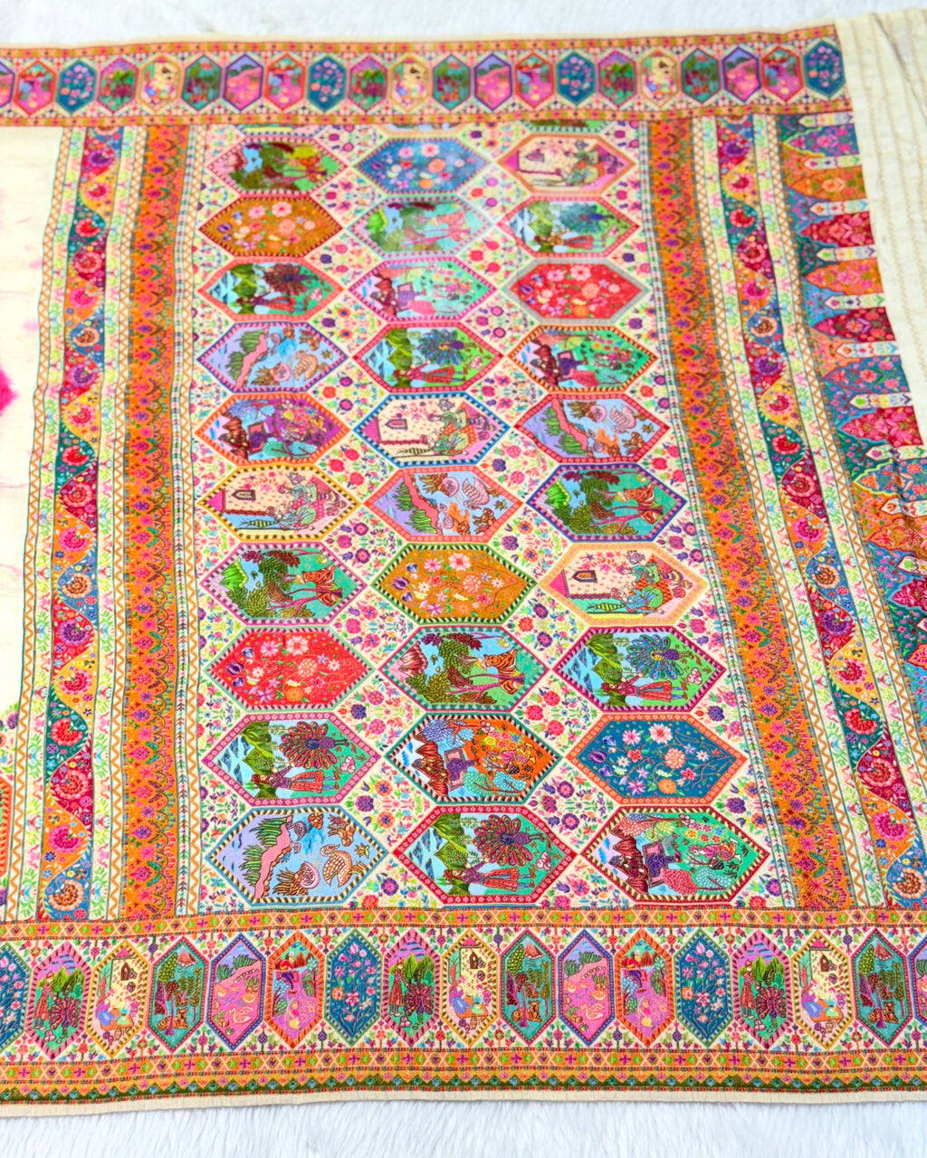 Pashmina - Bandhani Saree
