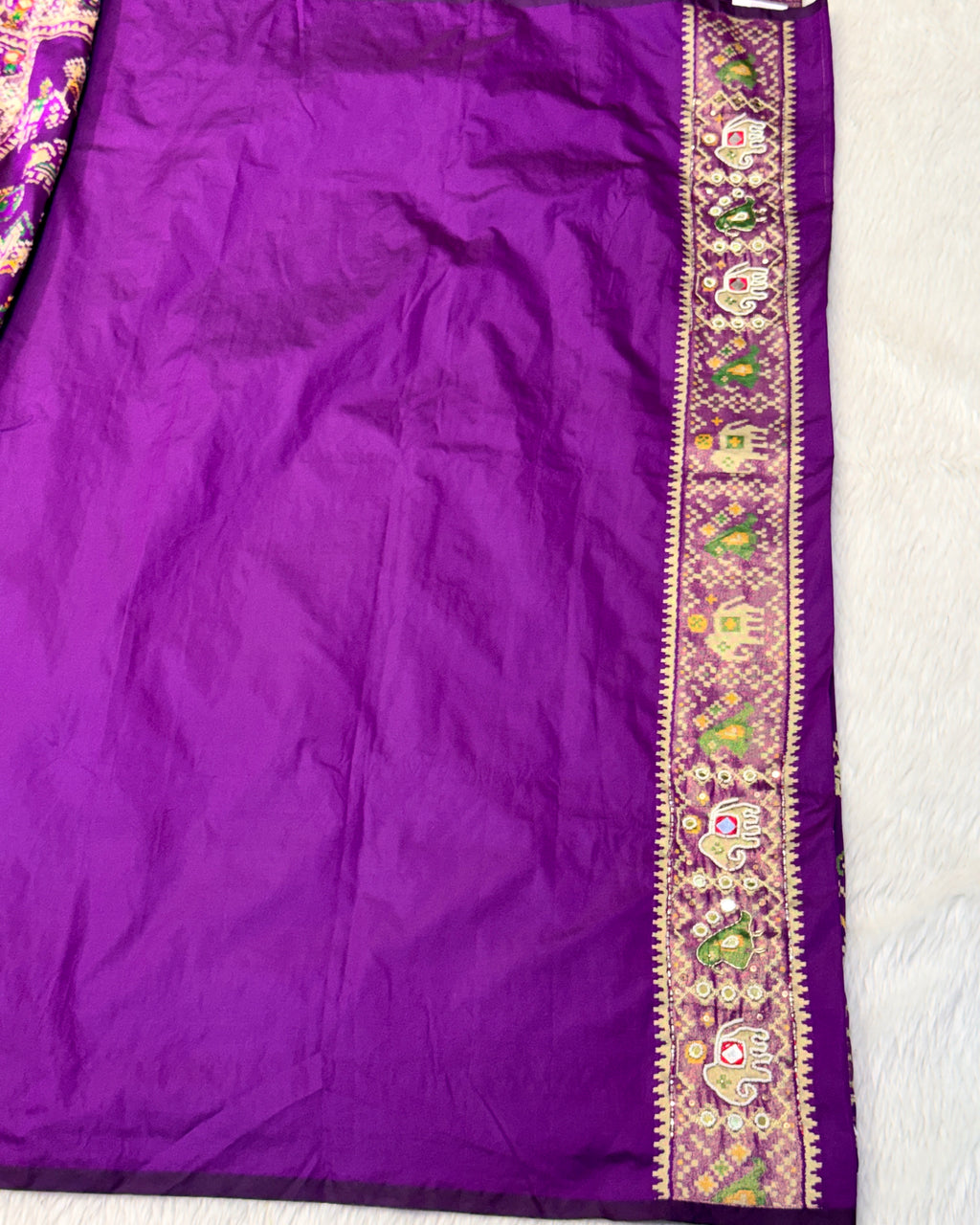Patola Saree With Hand Embroidery