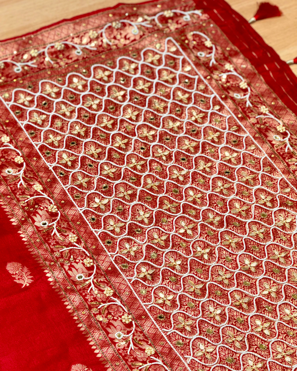 Silk Saree With Handwork