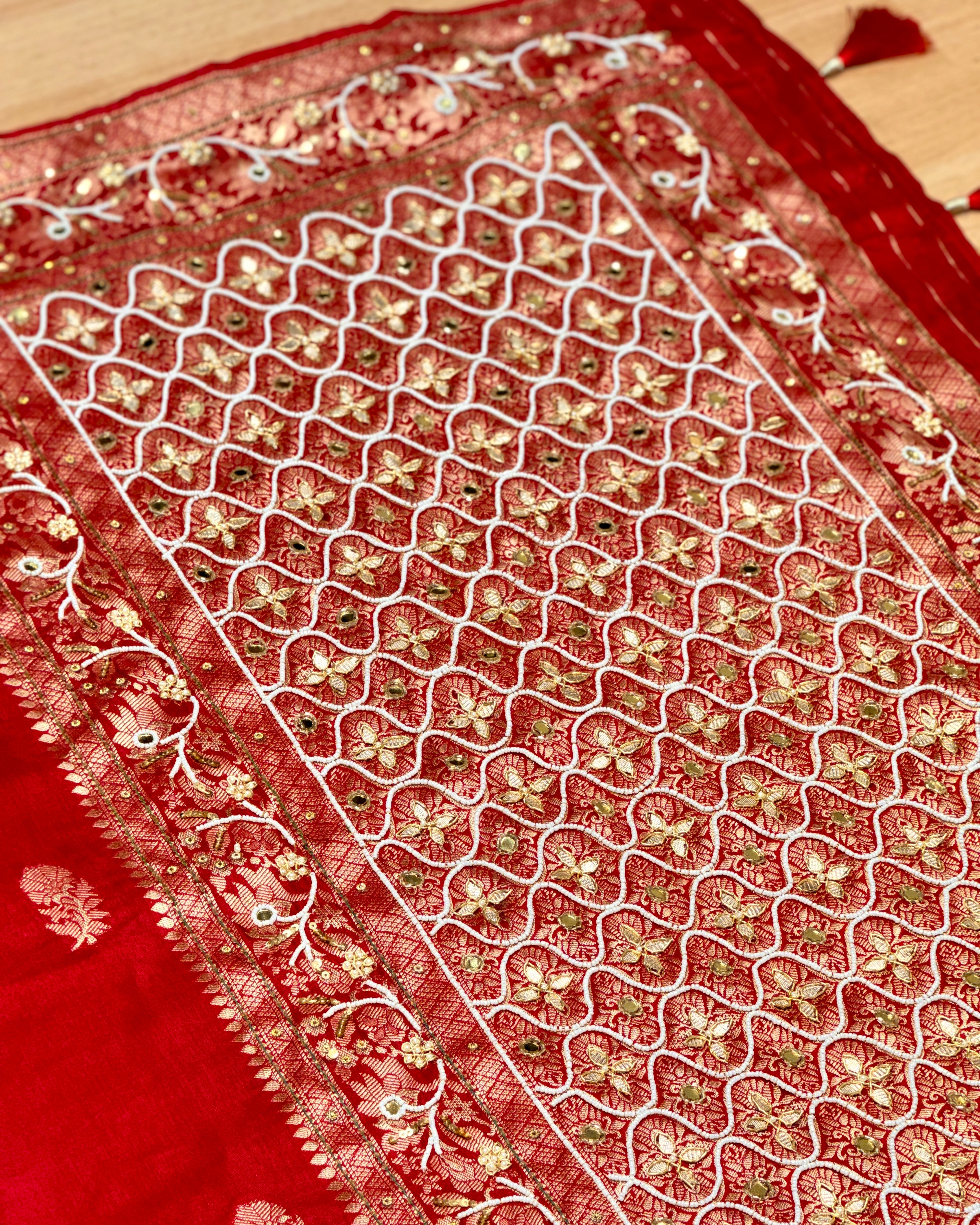 Silk Saree With Handwork