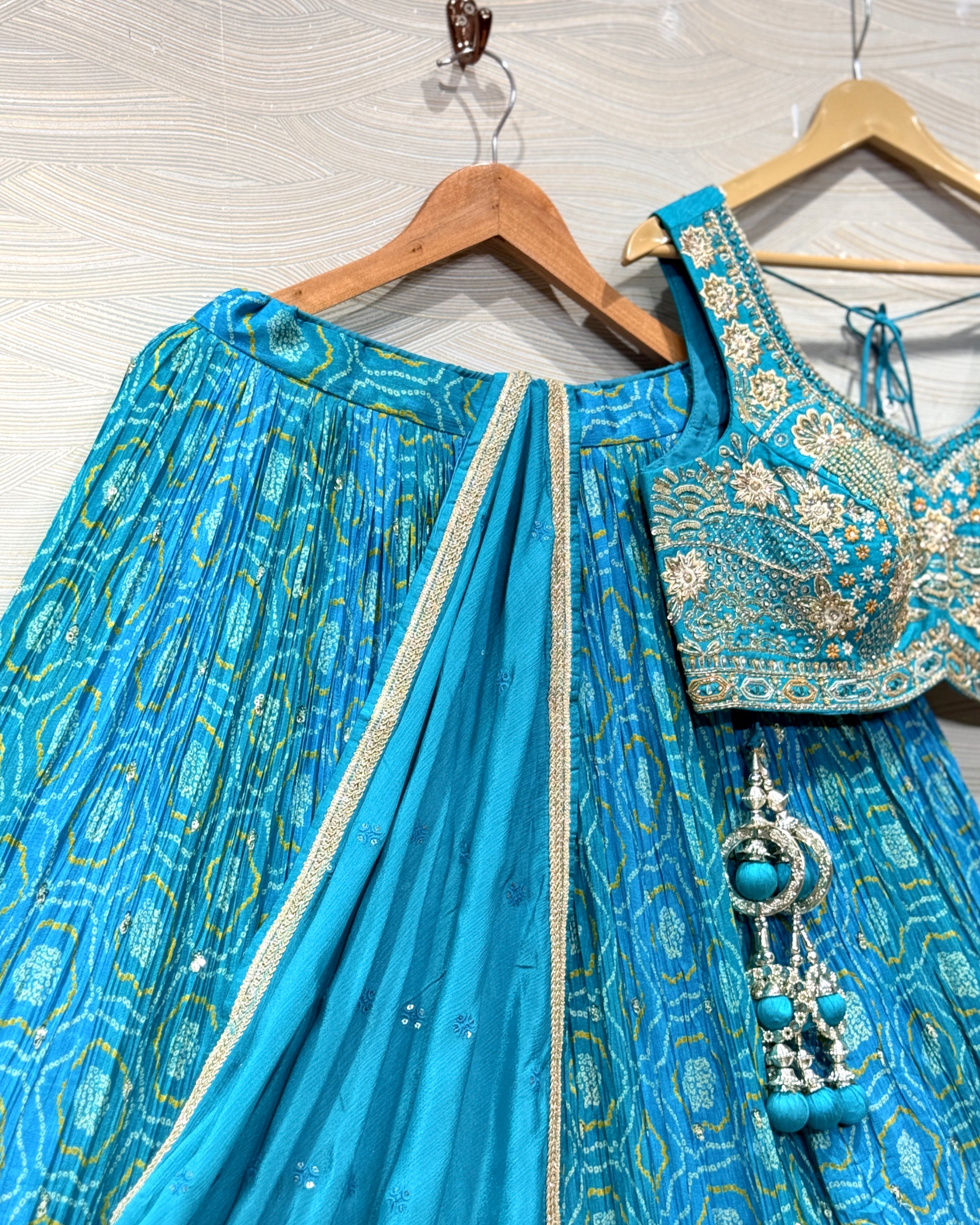 Bandhani Print Lehenga With Handwork Blouse