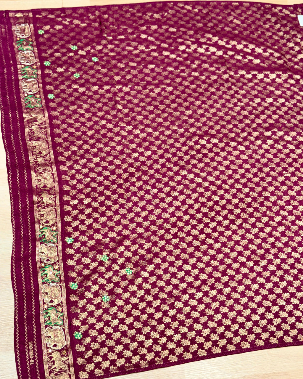 Pashmina Saree With Handwork