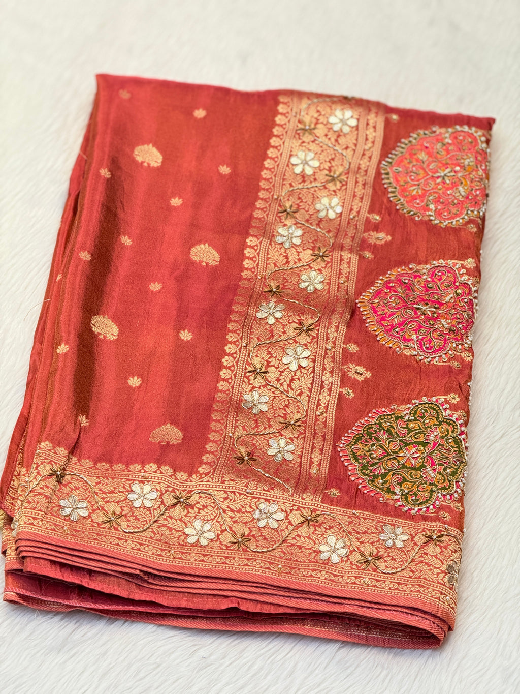 Soft Tissue Handwork Saree