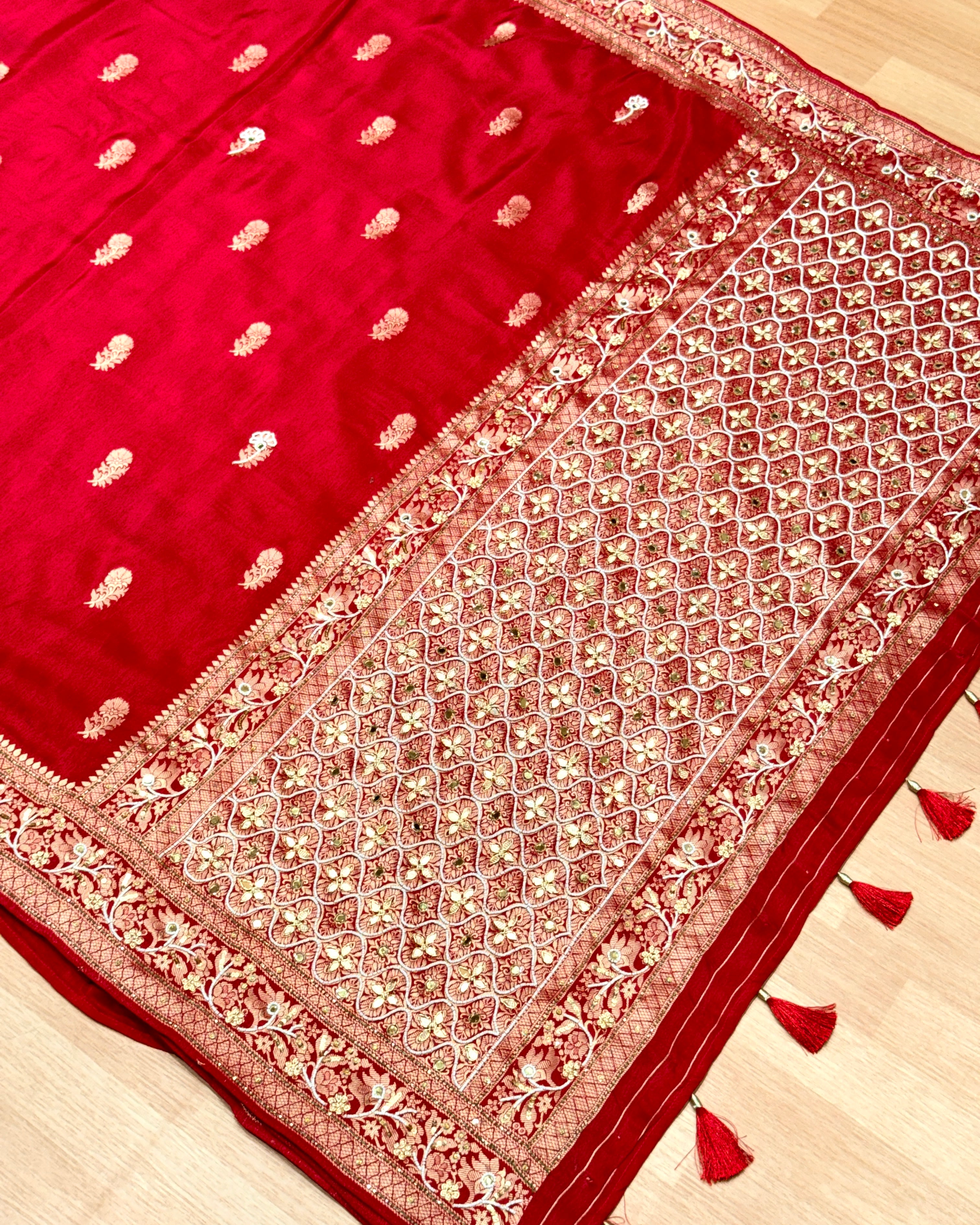 Silk Saree With Handwork