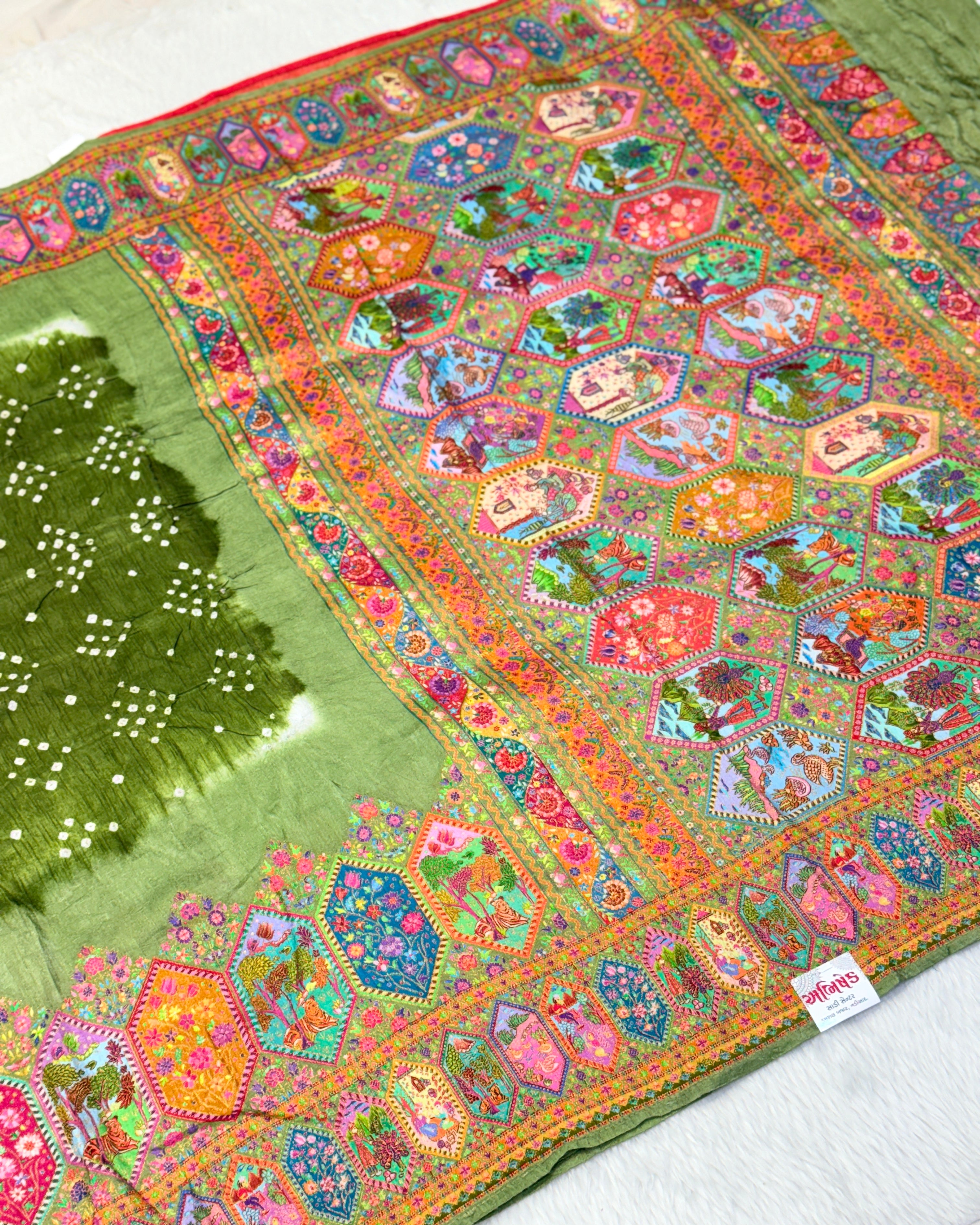 Pashmina - Bandhani Saree