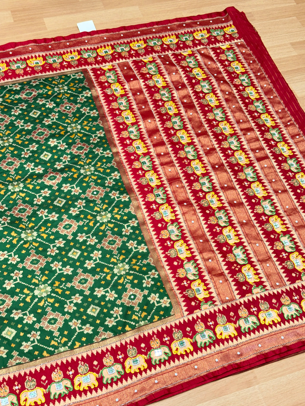Patola Saree With Hand Embroidery