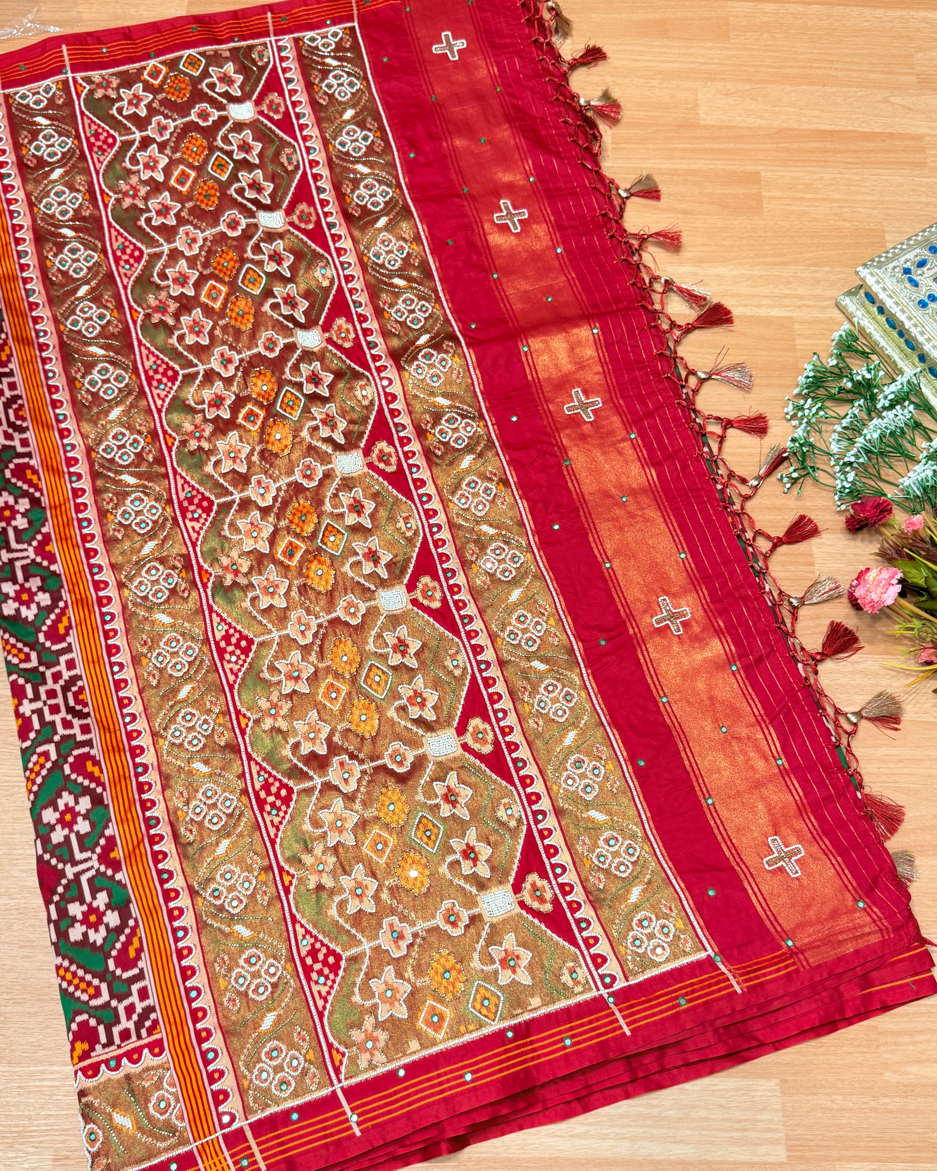 Patola Saree With Handwork