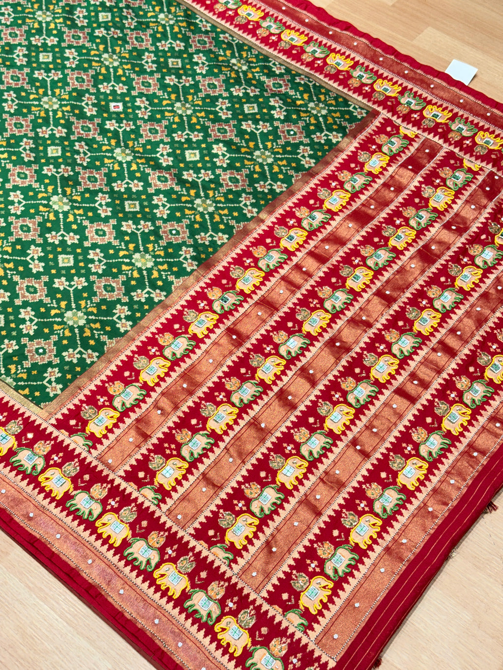 Patola Saree With Hand Embroidery