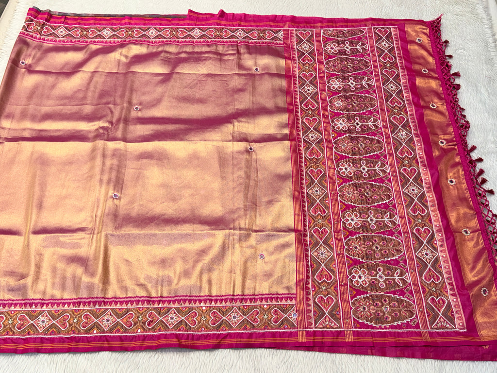Patola Saree With Hand Embroidery