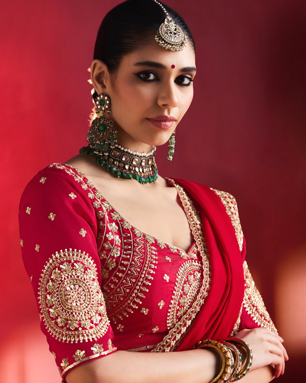Soft Shimmer Silk Beads Work Partywear Saree