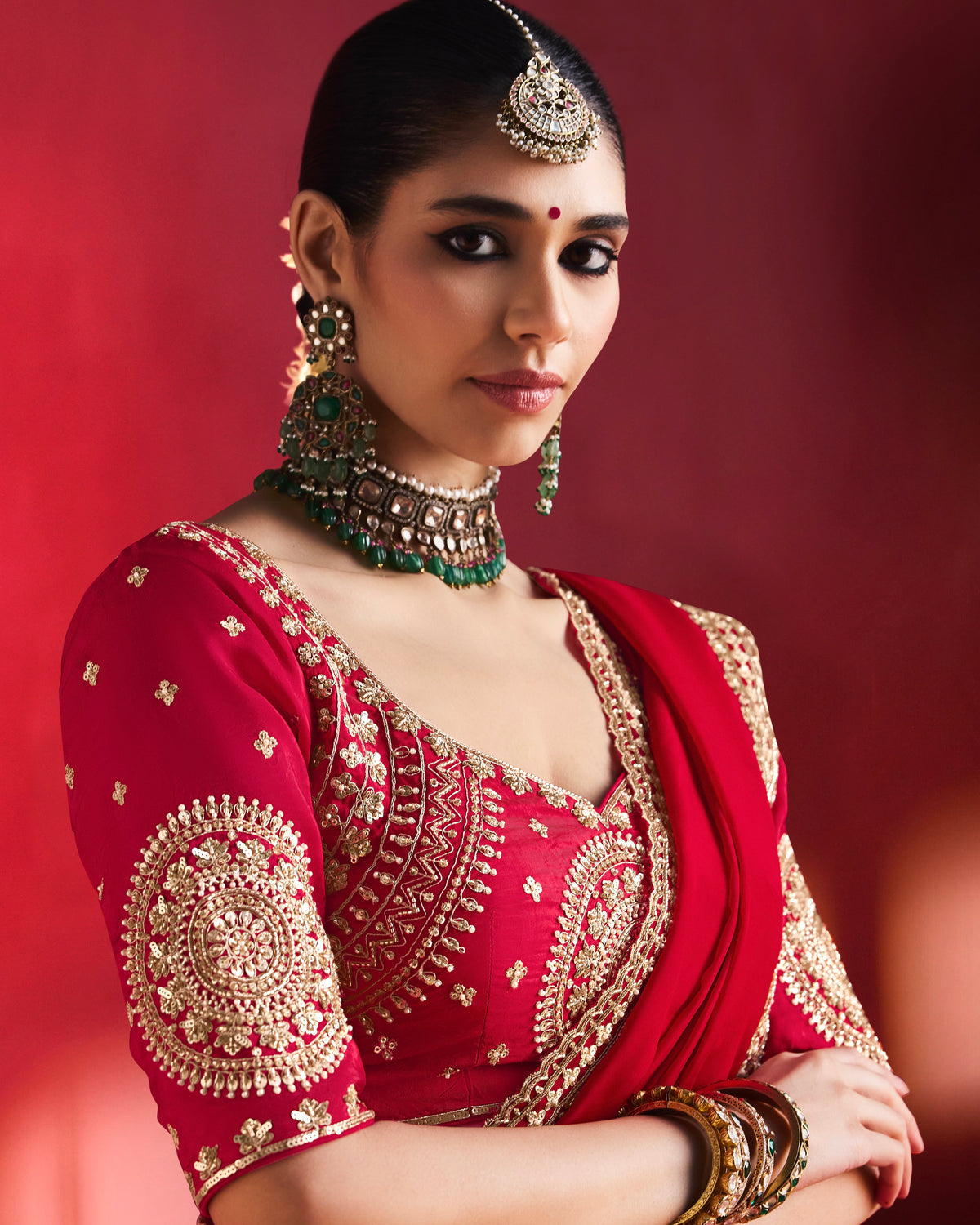 Soft Shimmer Silk Beads Work Partywear Saree