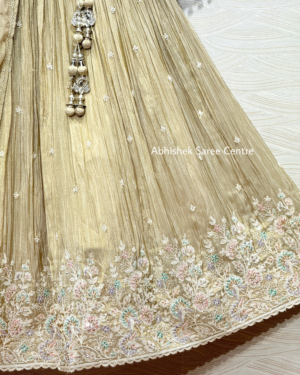 Tissue Lehenga With Handwork Blouse