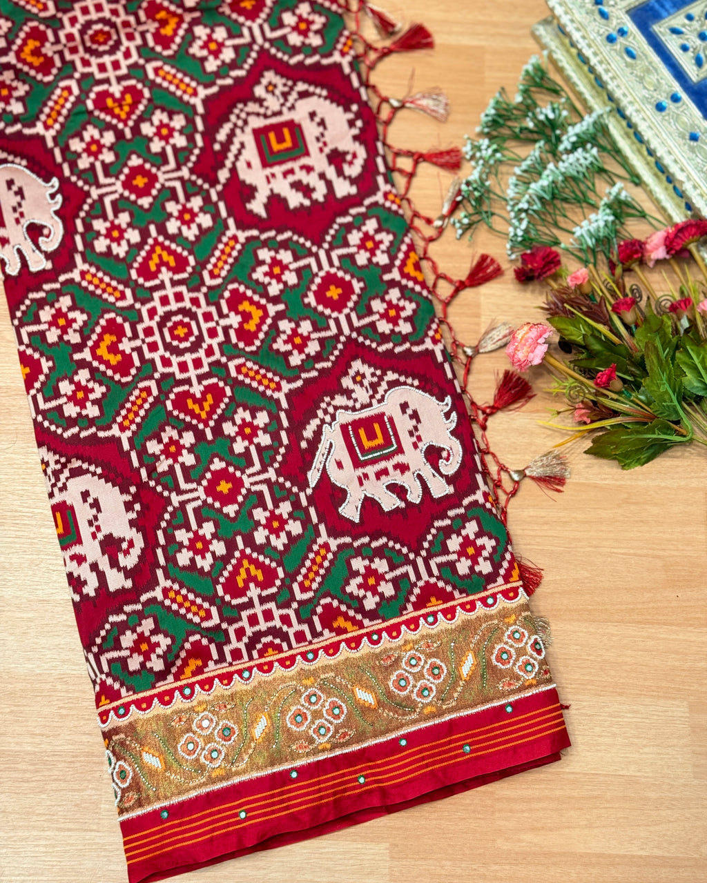 Patola Saree With Handwork