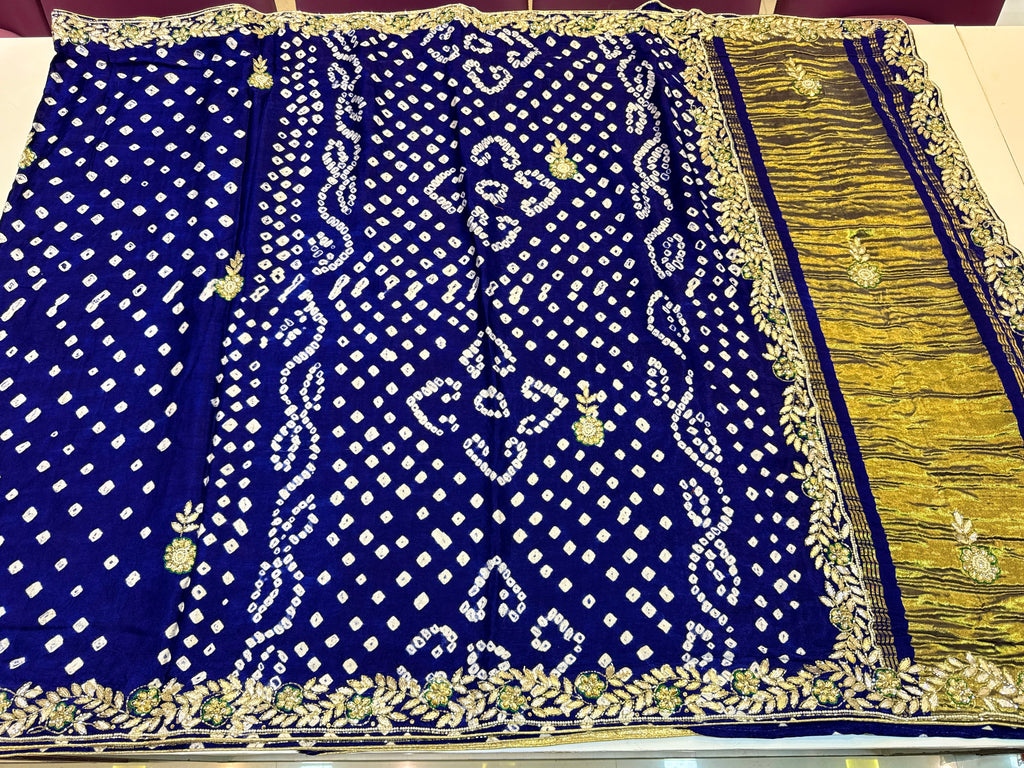 Bandhani Saree With Handwork