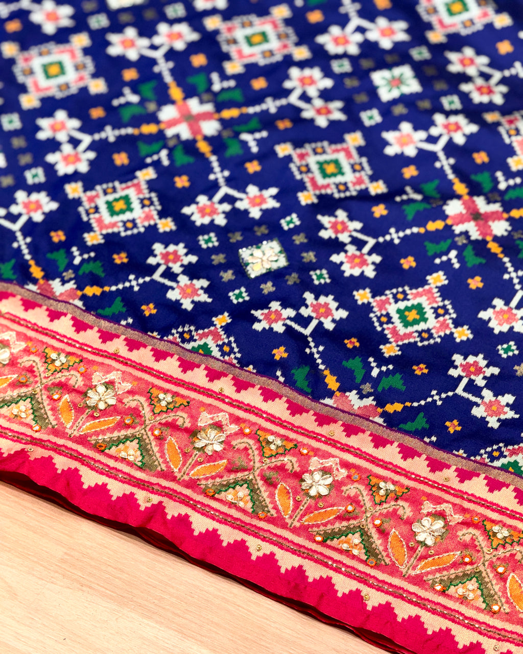 Patola Saree With Handwork