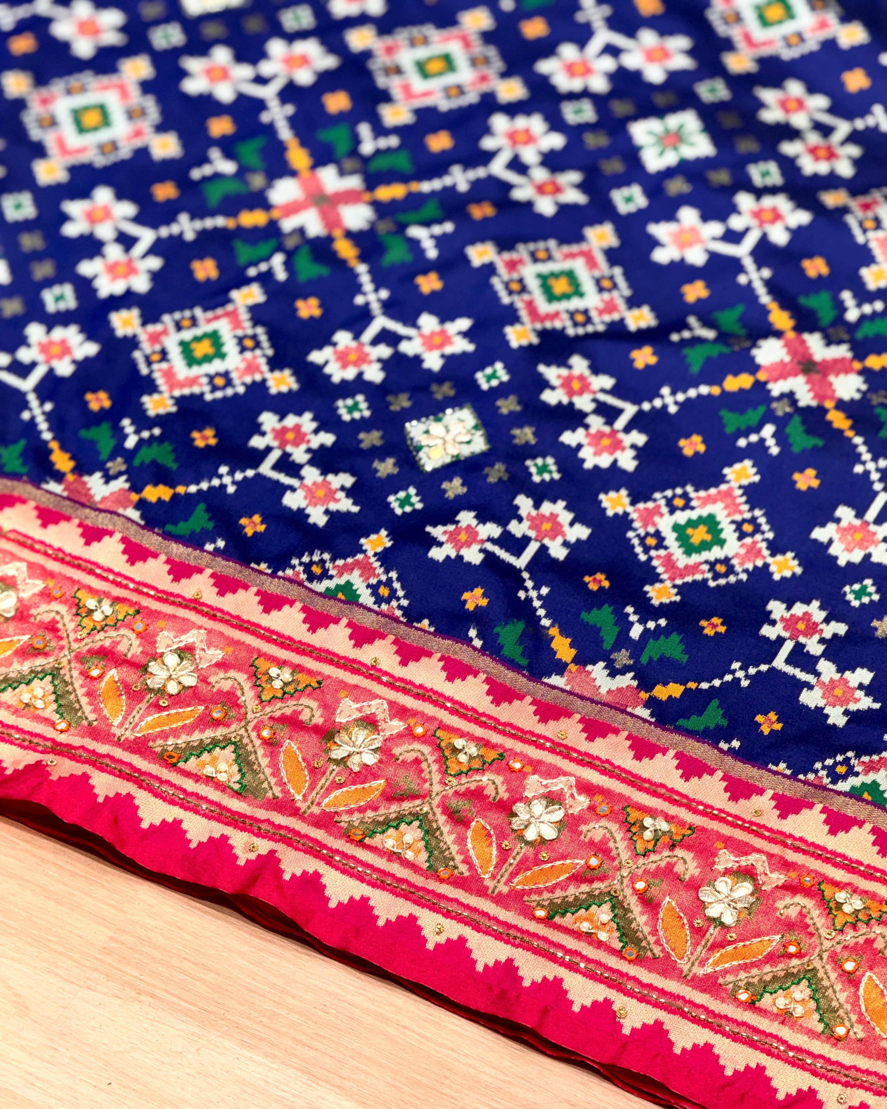 Patola Saree With Handwork