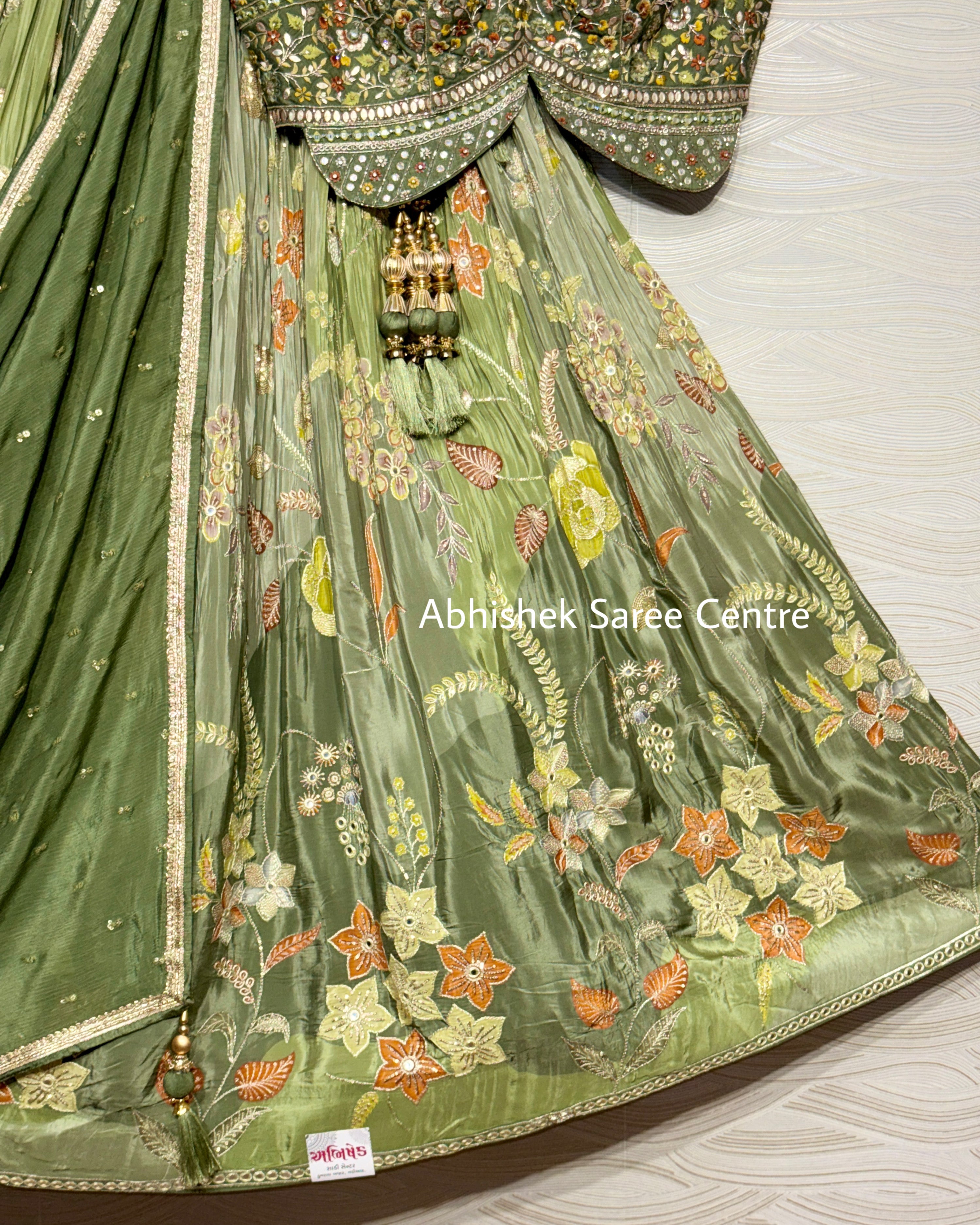 Floral Design Lehenga With Handwork Blouse