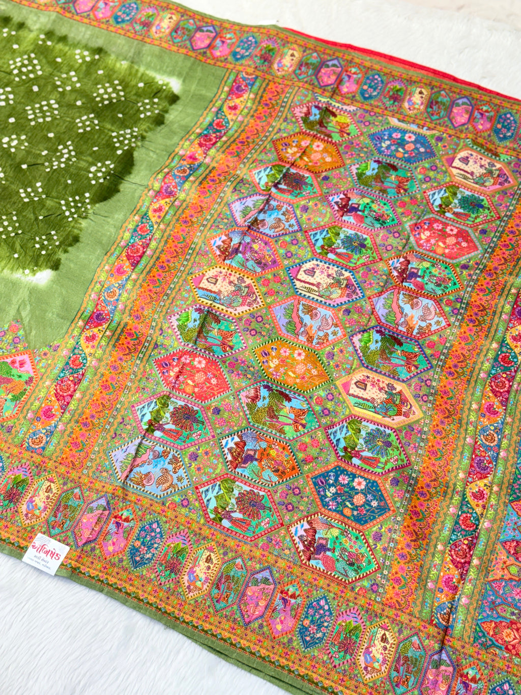 Pashmina - Bandhani Saree