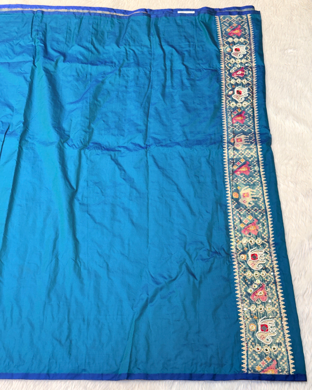 Patola Saree With Hand Embroidery