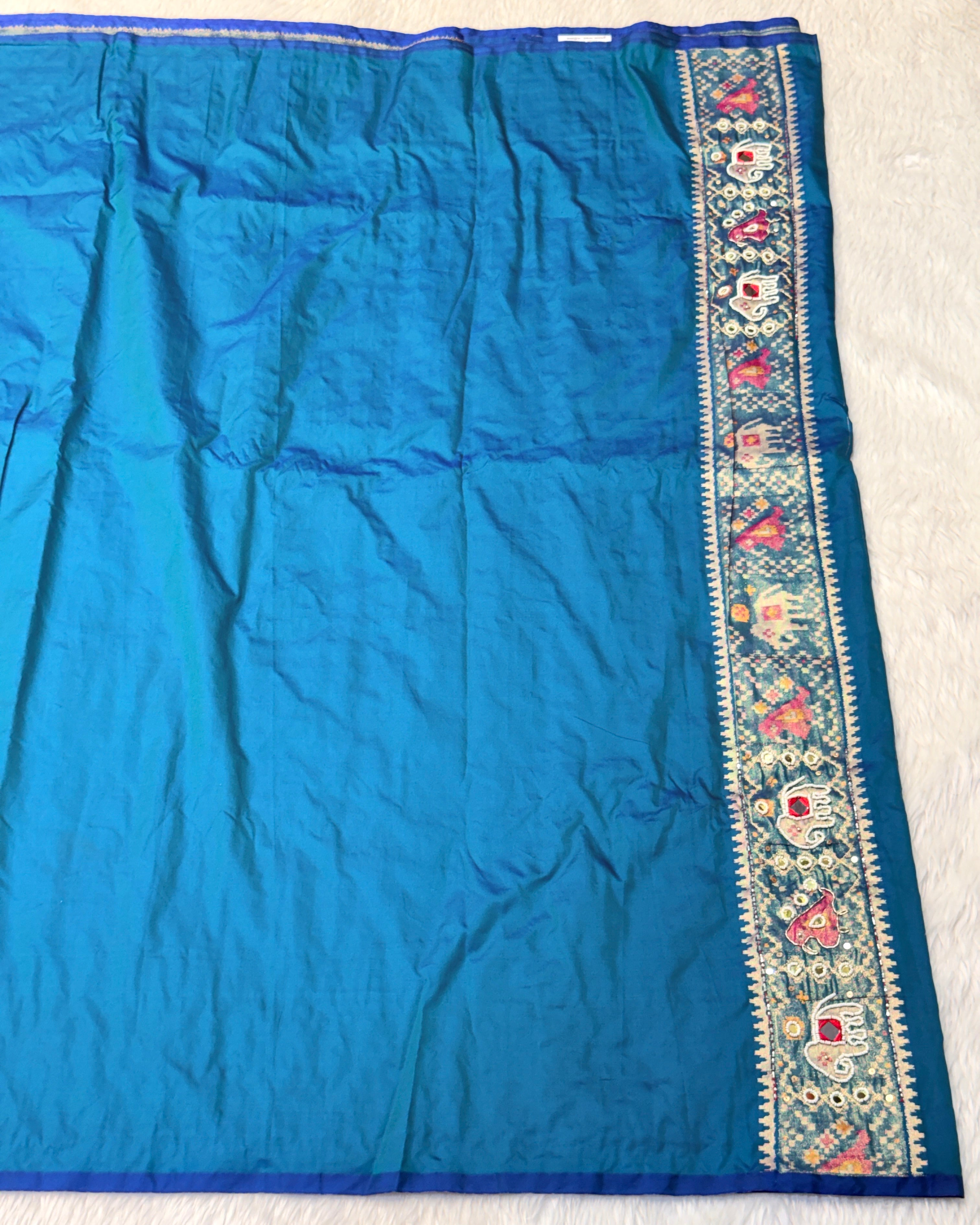 Patola Saree With Hand Embroidery
