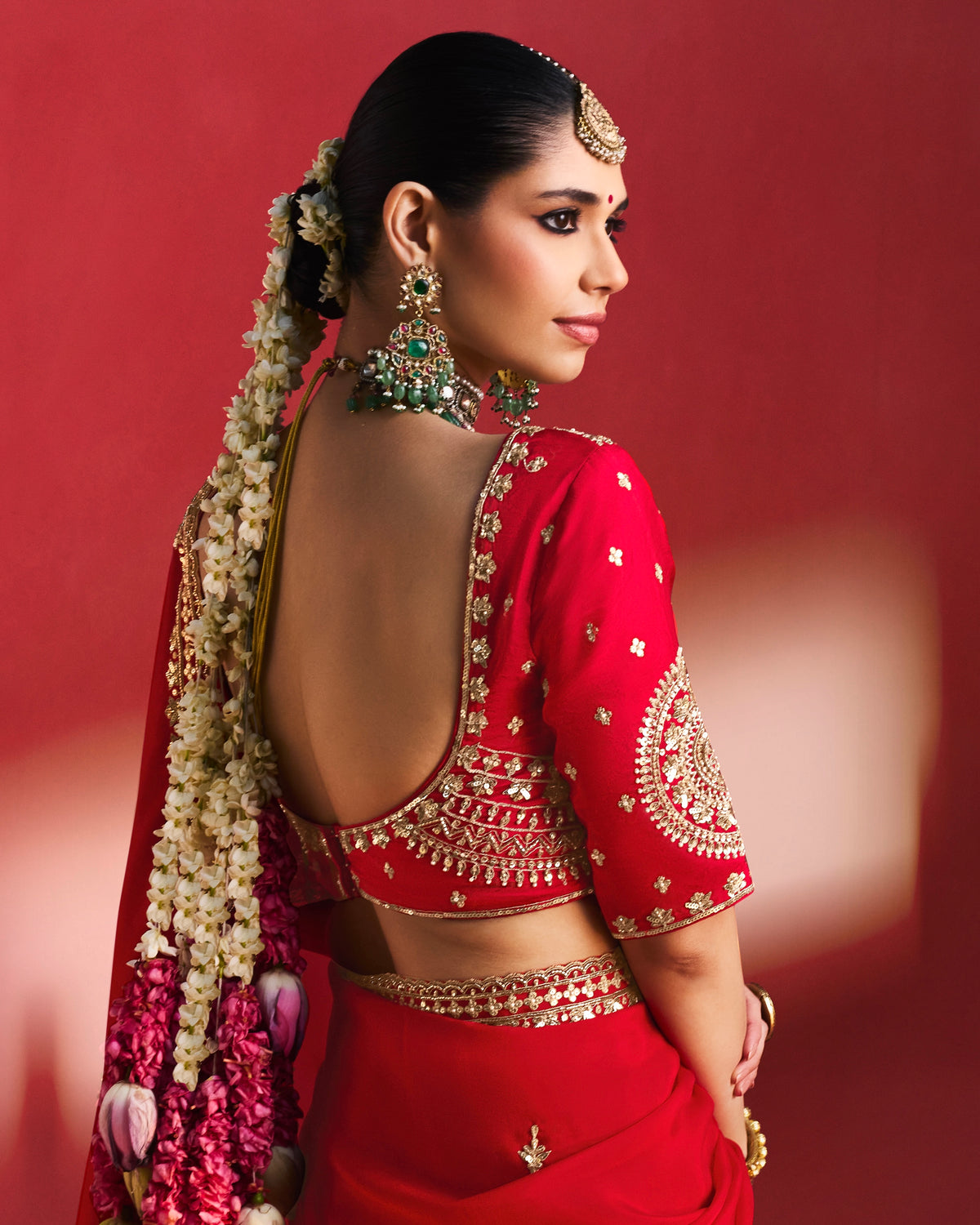 Soft Shimmer Silk Beads Work Partywear Saree