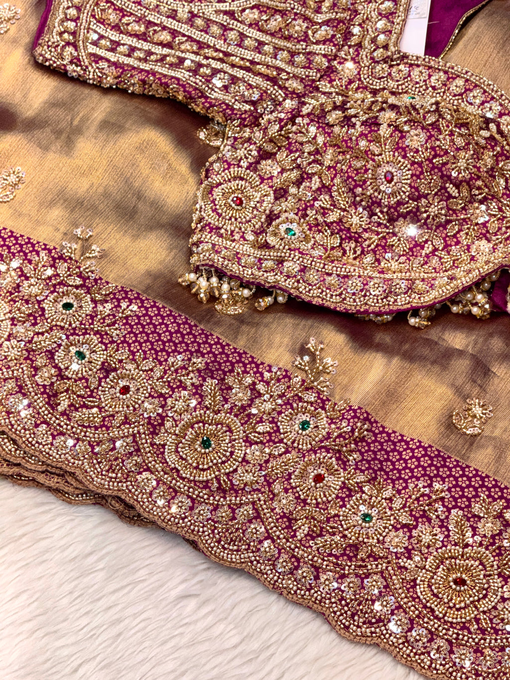 Tissue Silk Saree With Ready Blouse