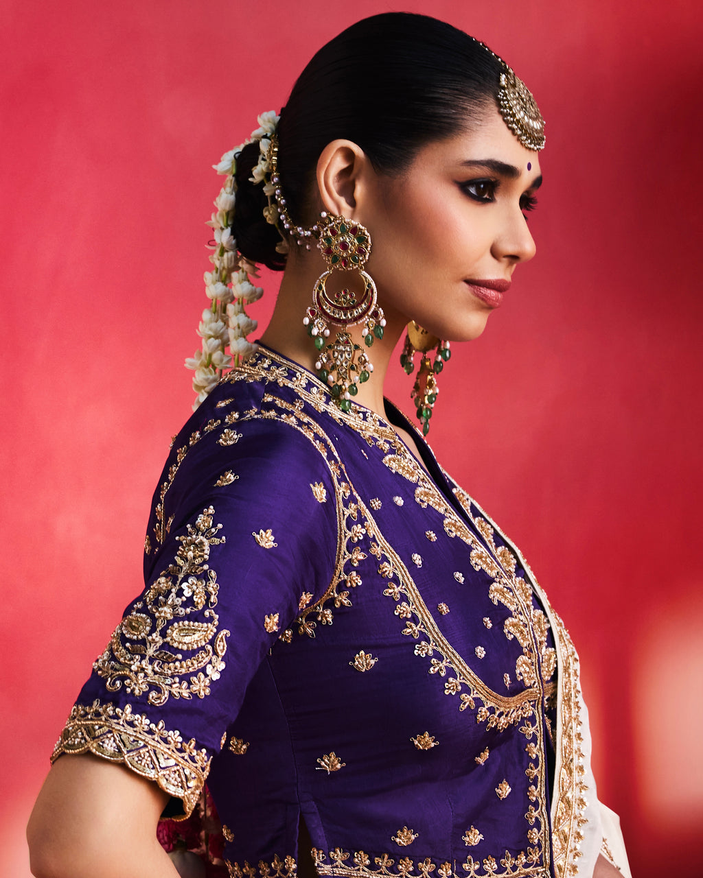 Soft Shimmer Silk Beads Work Partywear Saree