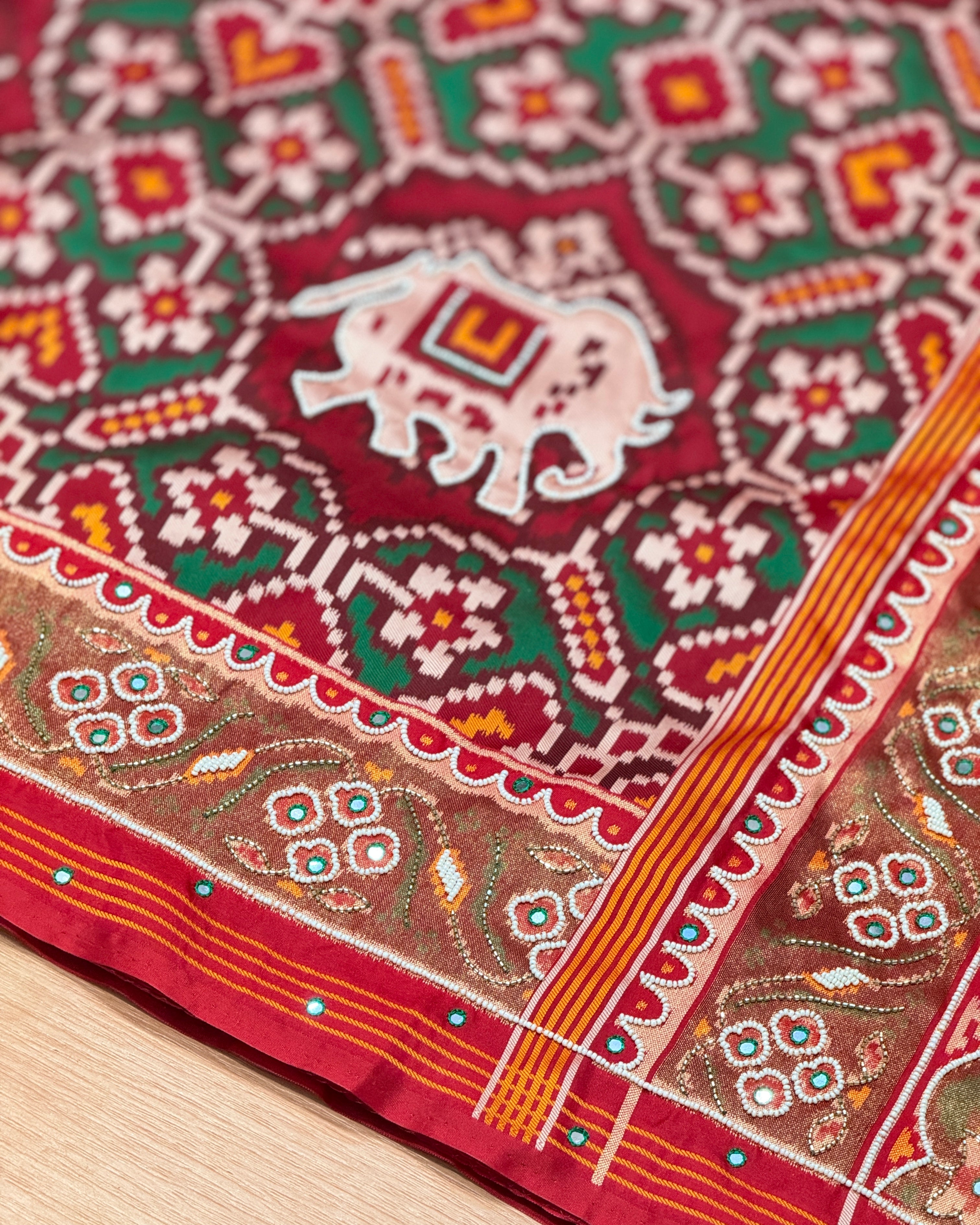 Patola Saree With Handwork