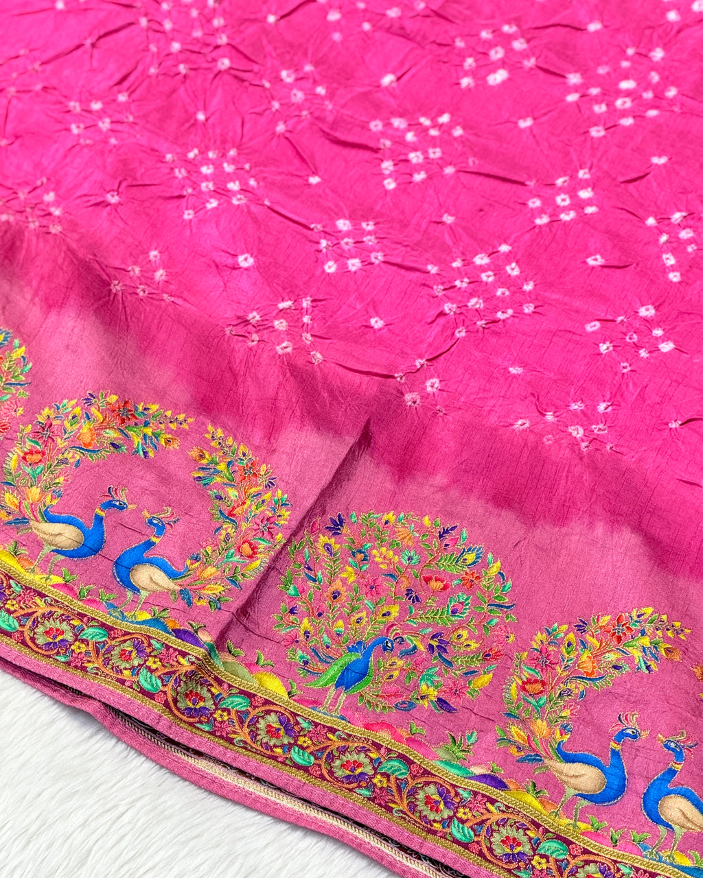 Pashmina - Bandhani Saree