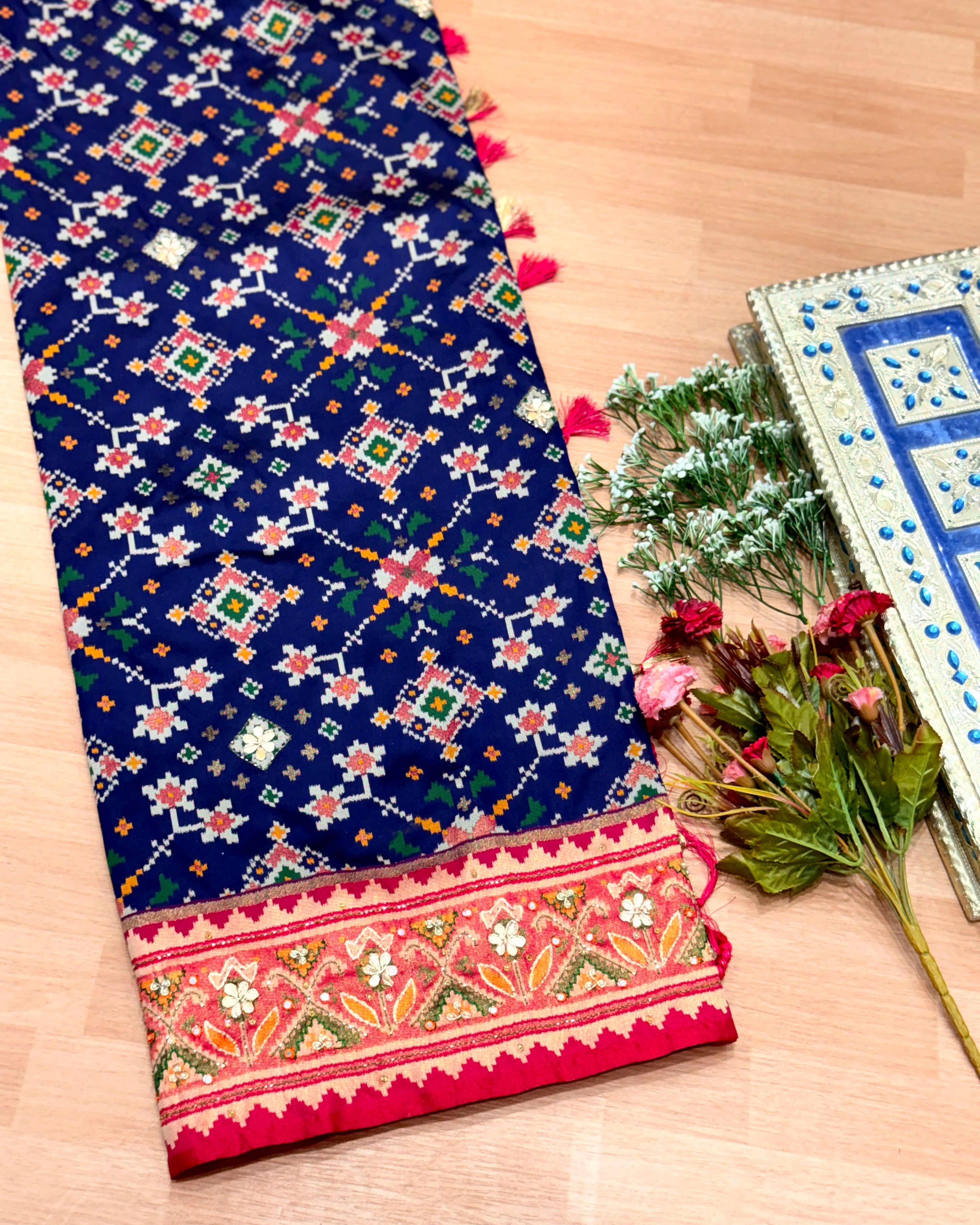 Patola Saree With Handwork