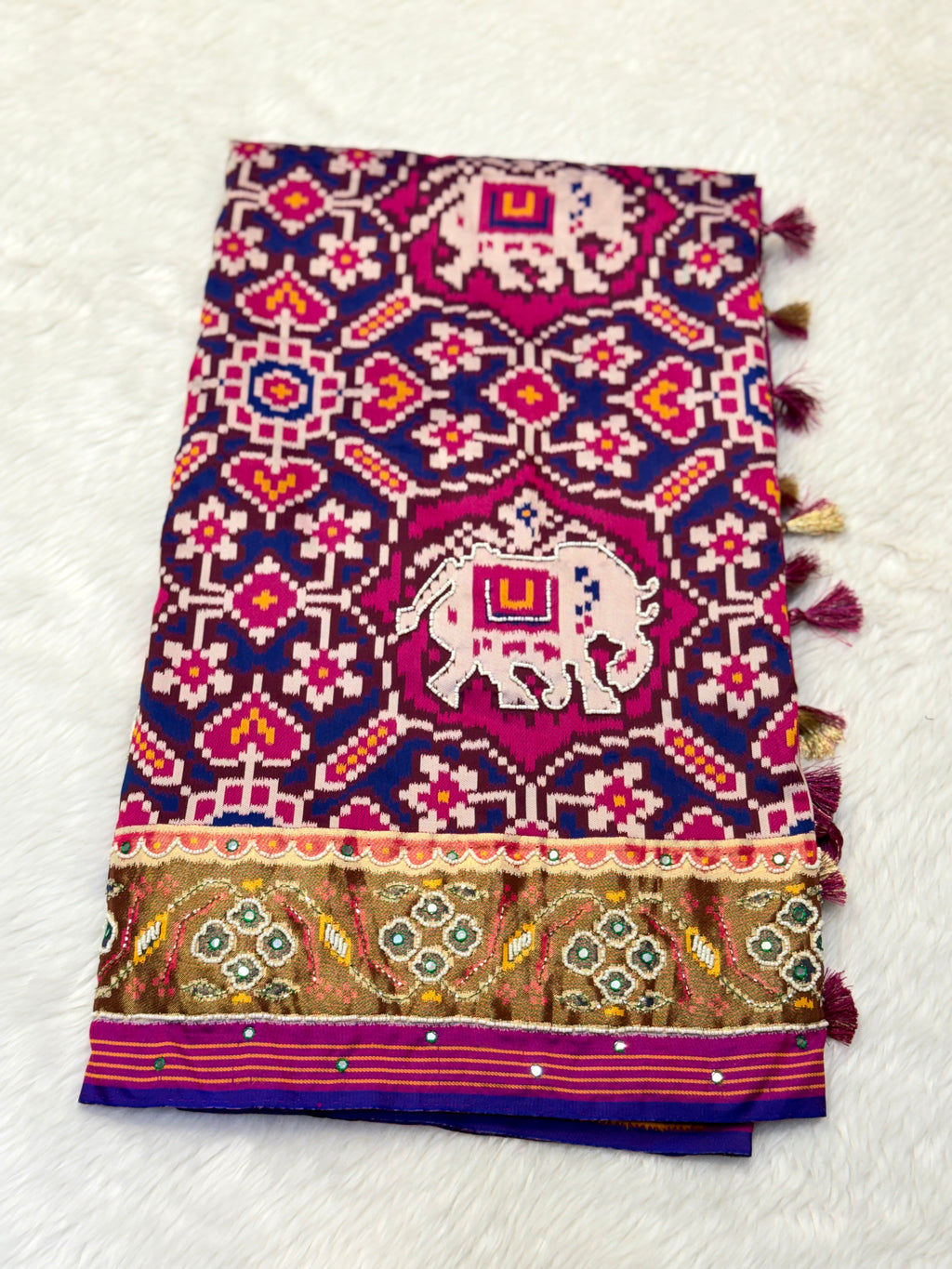Patola Saree With Handwork