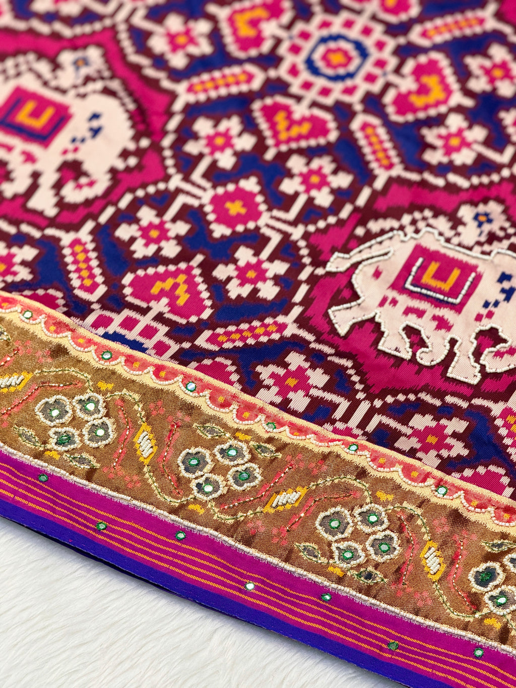 Patola Saree With Handwork