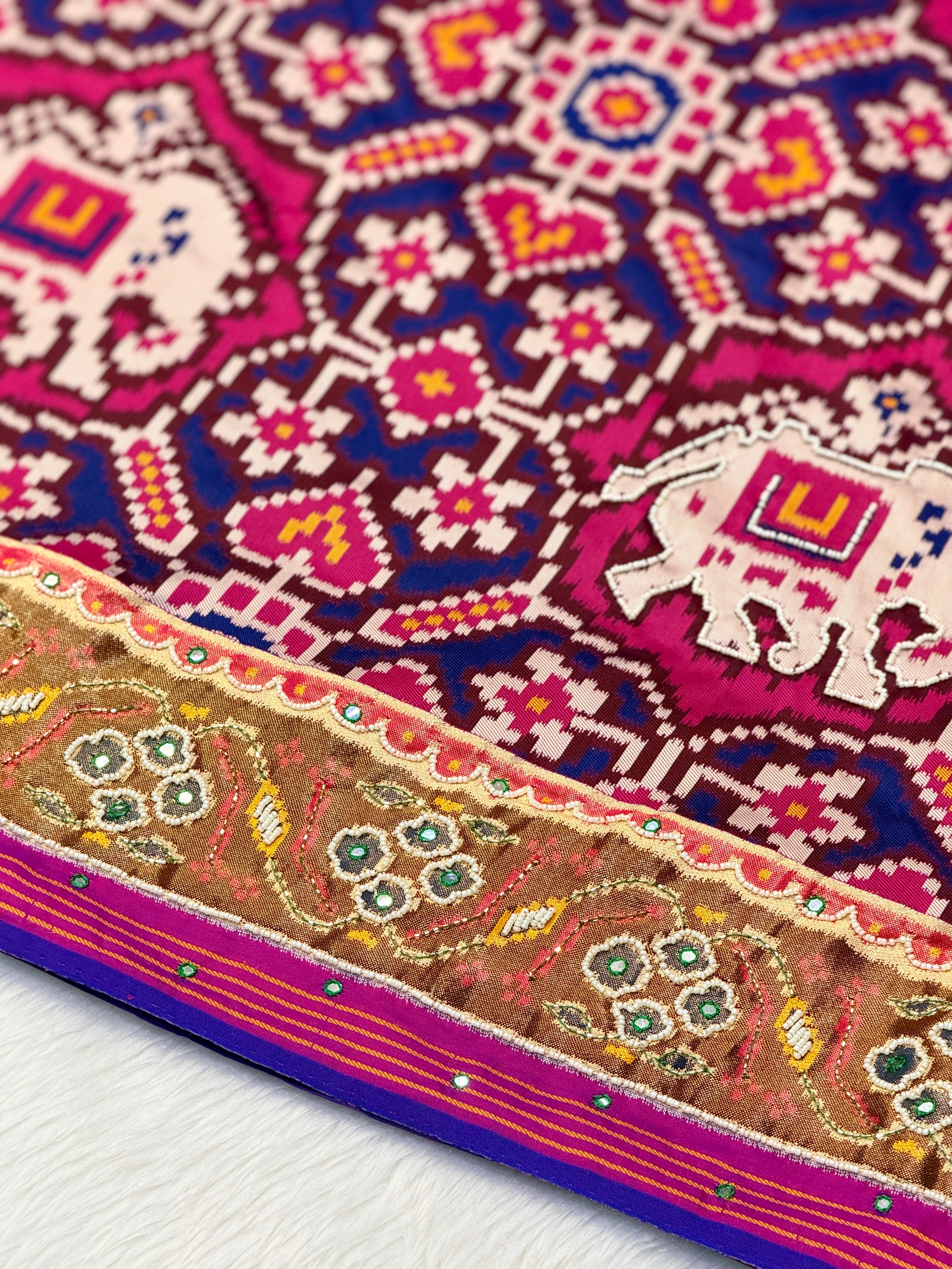 Patola Saree With Handwork