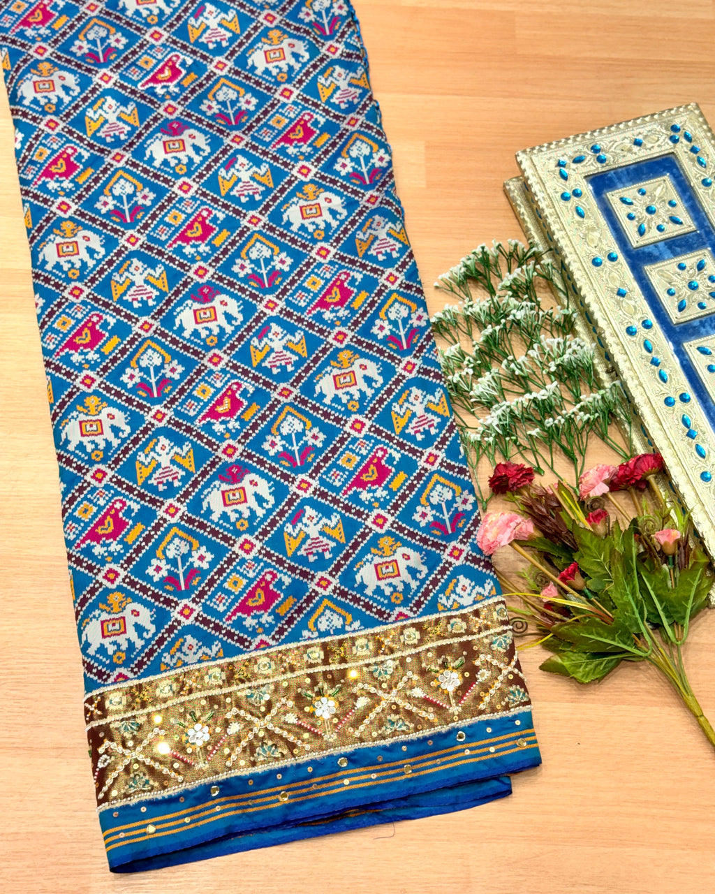 Patola Saree With Handwork