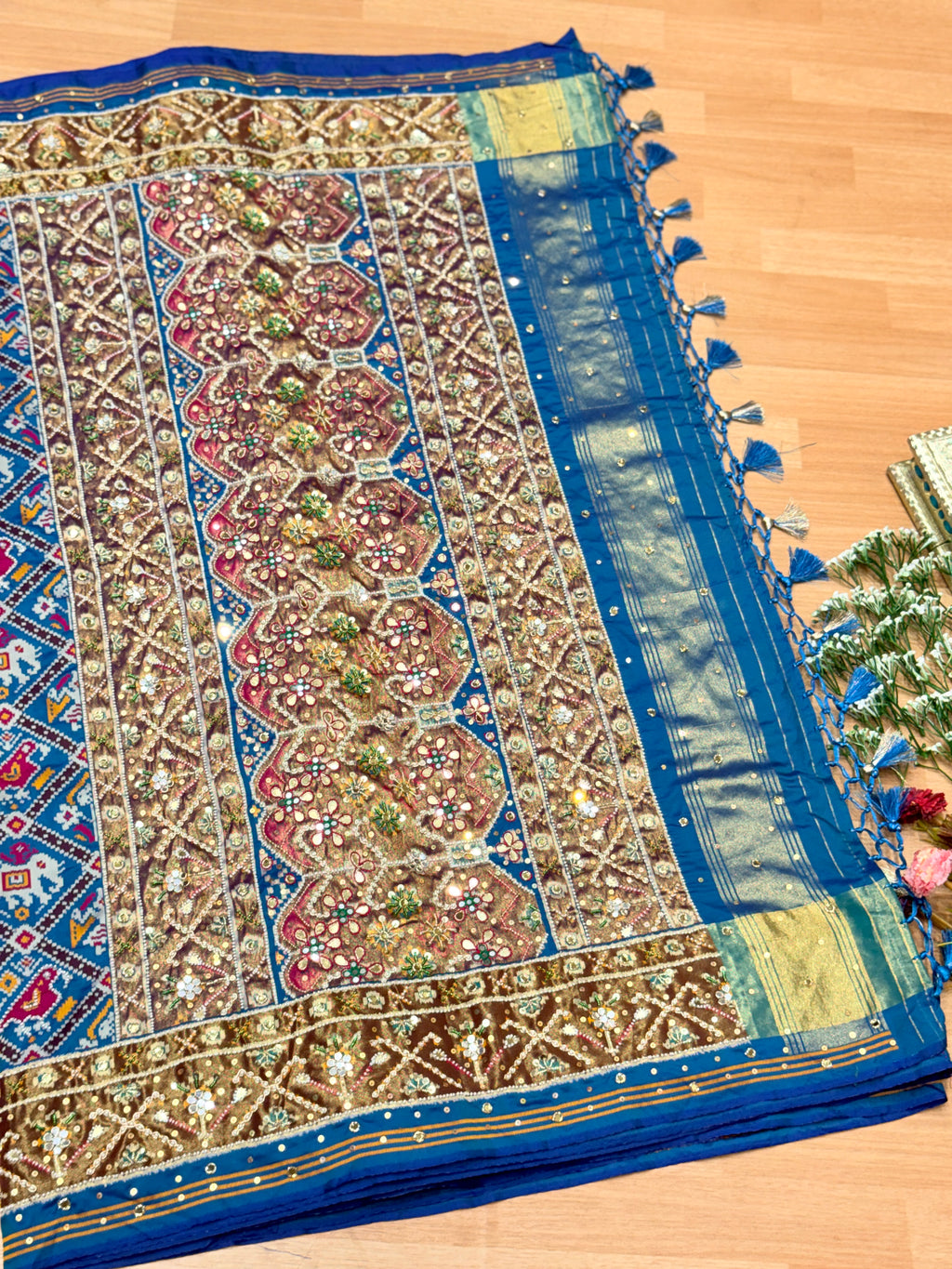 Patola Saree With Handwork
