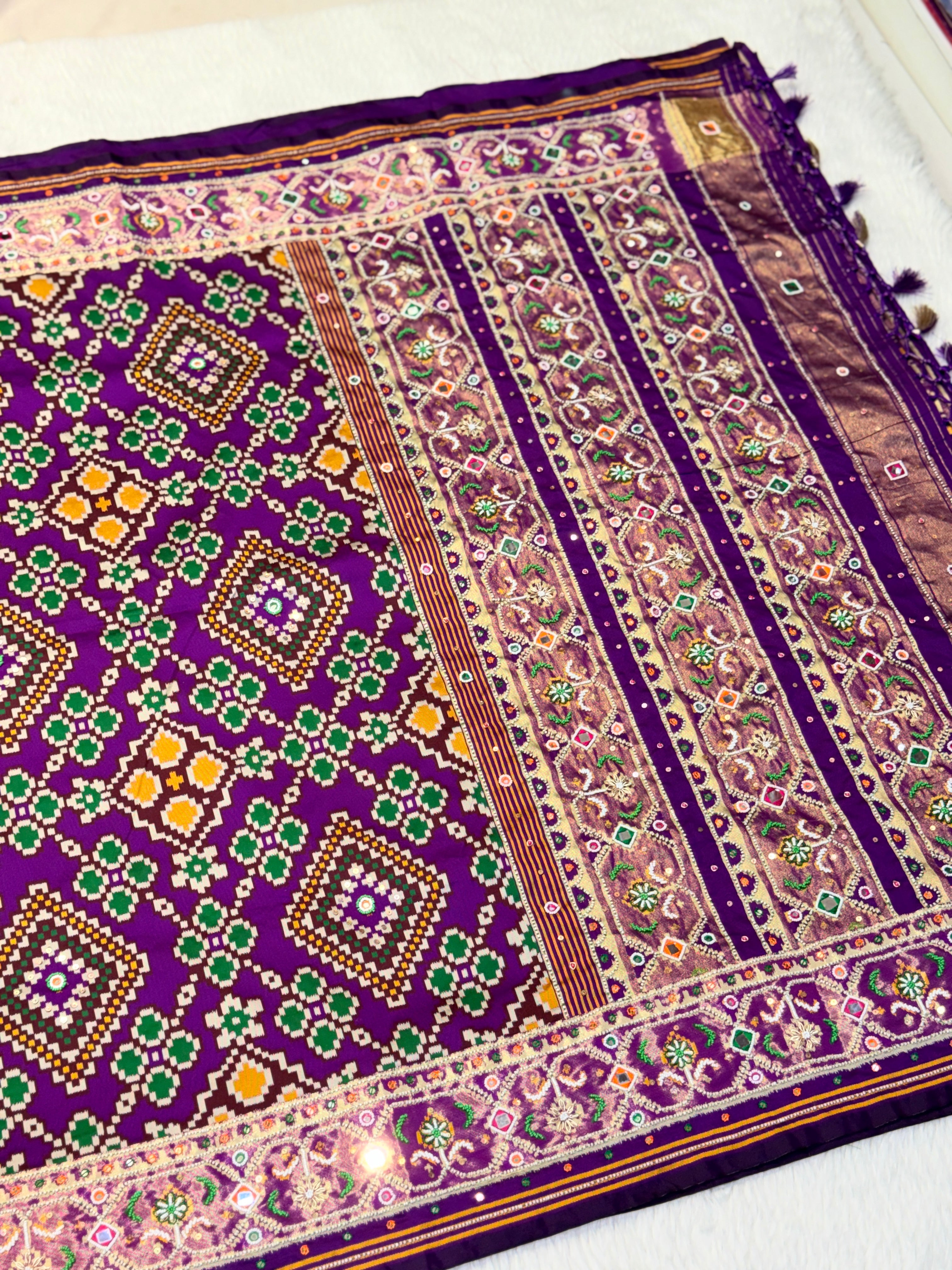 Patola Saree With Handwork