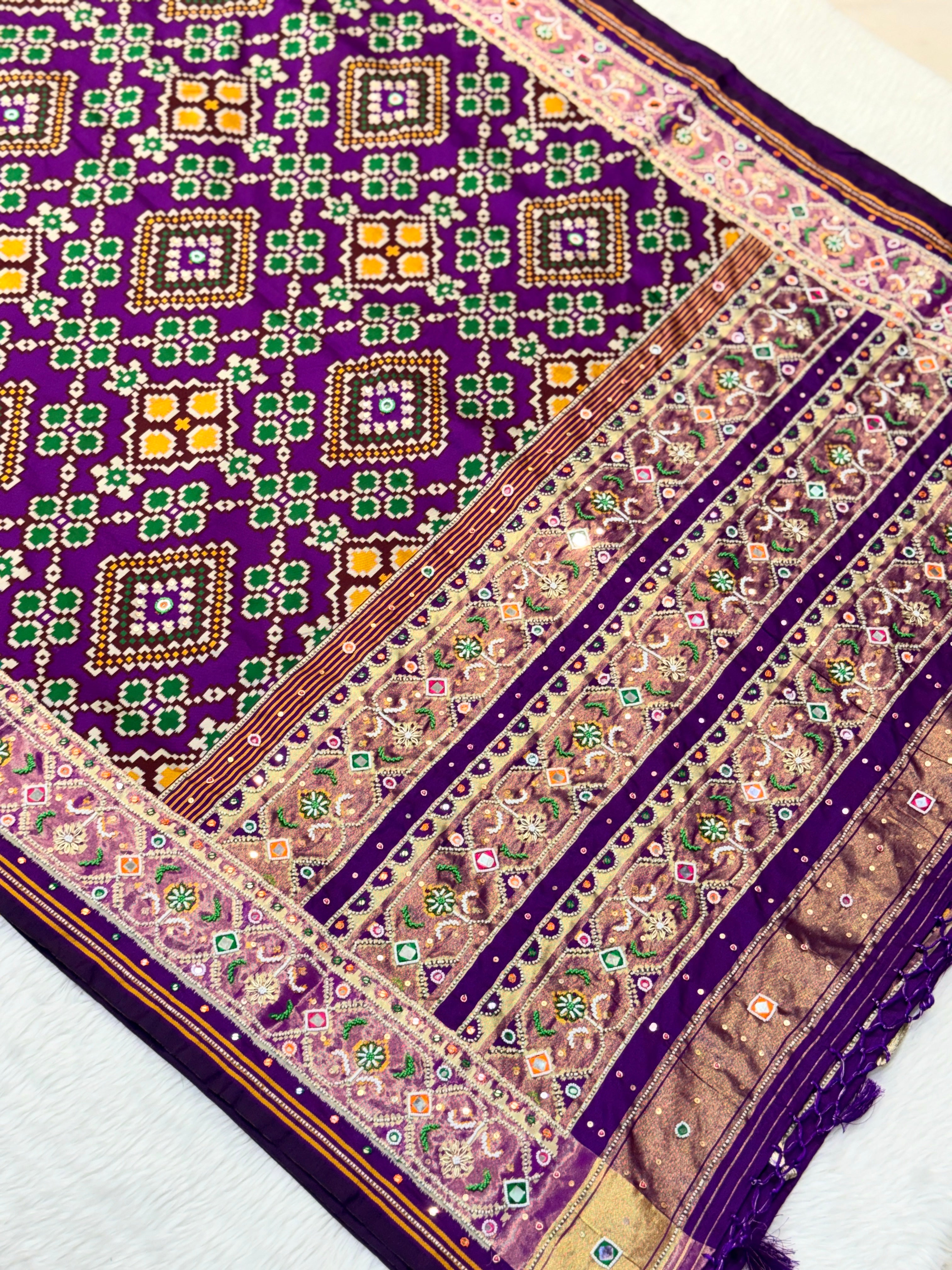 Patola Saree With Handwork