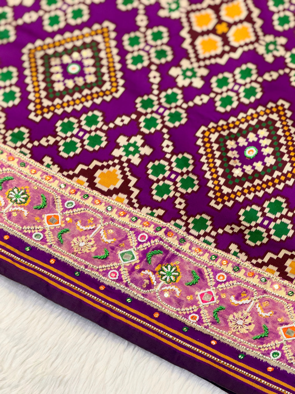 Patola Saree With Handwork