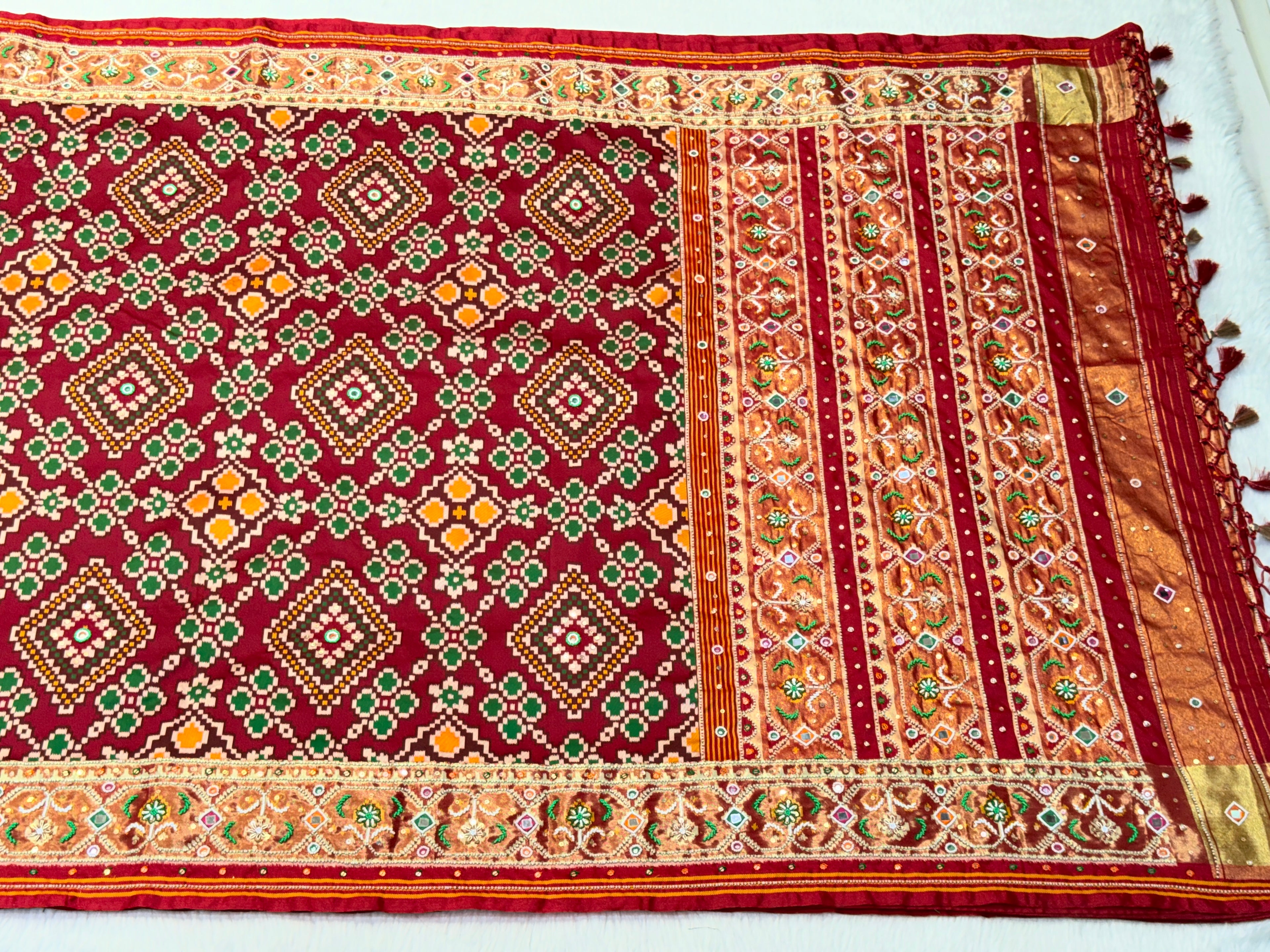 Patola Saree With Handwork